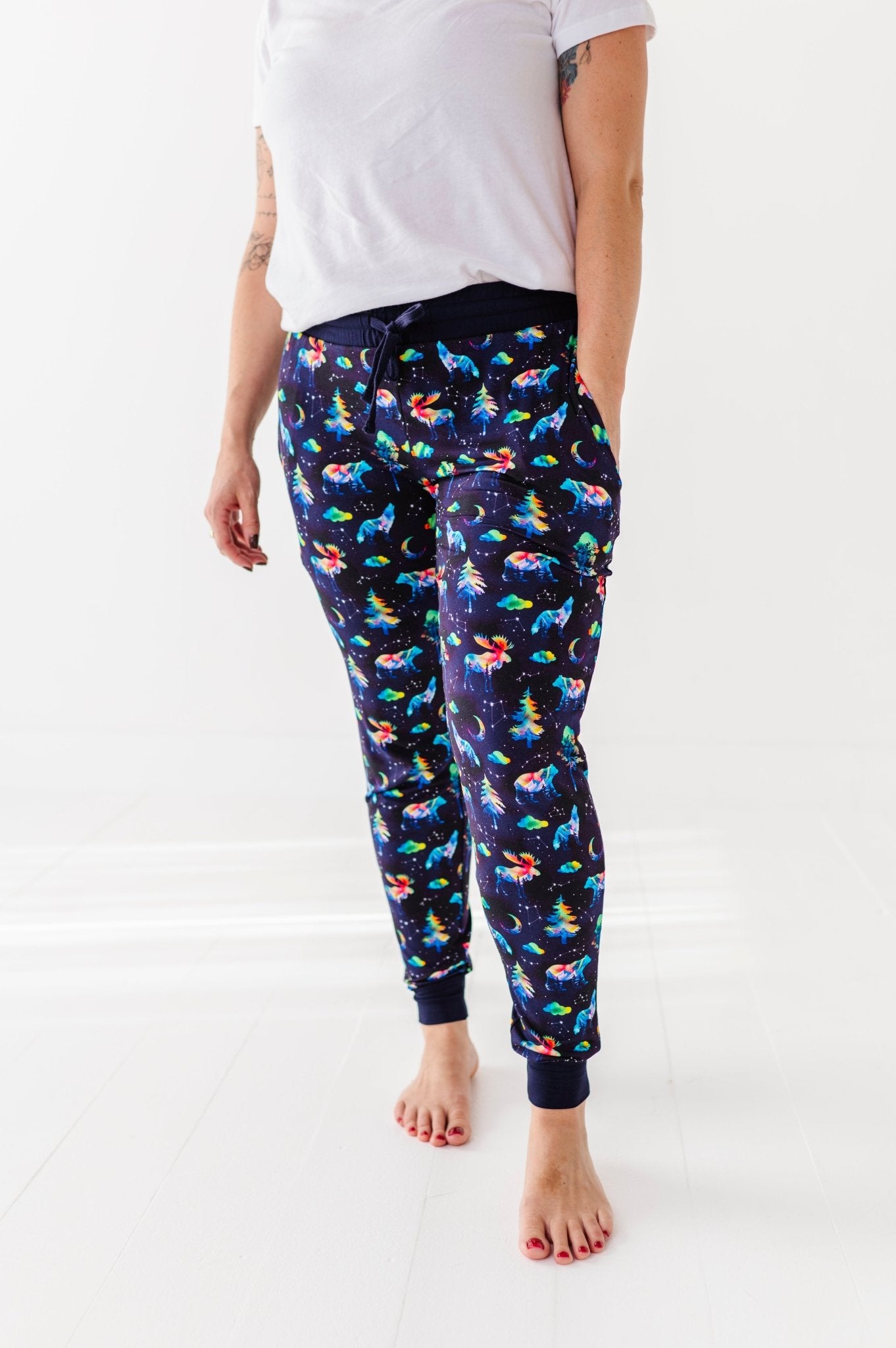 Women's Sleepy Pants - NORTHERN NIGHTS - The Sleepy Sloth