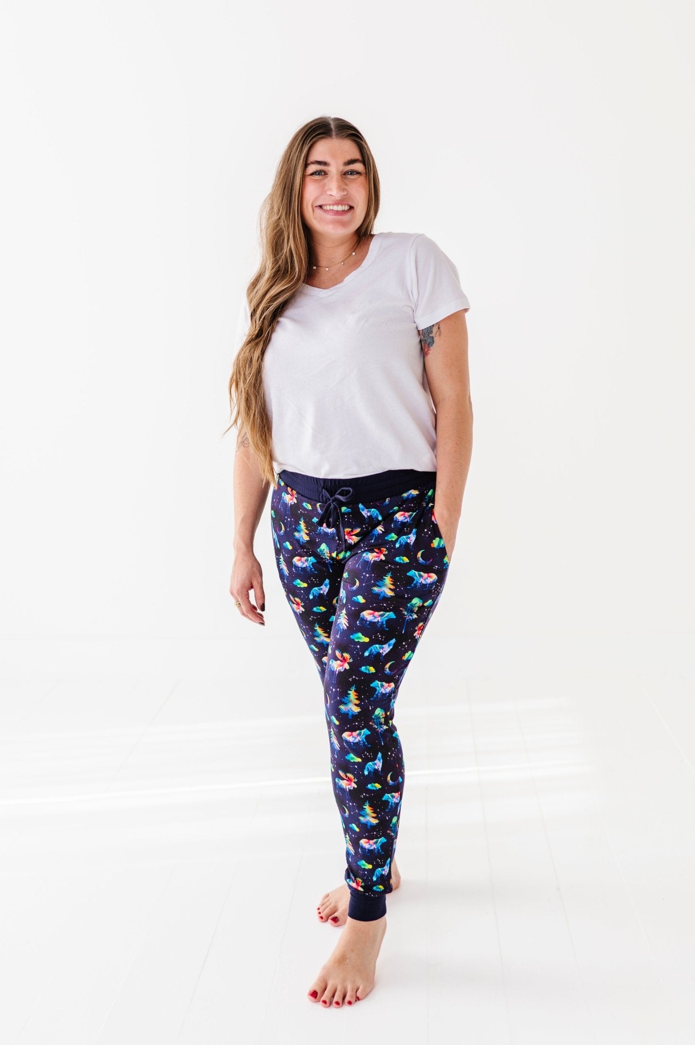 Women's Sleepy Pants - NORTHERN NIGHTS - The Sleepy Sloth