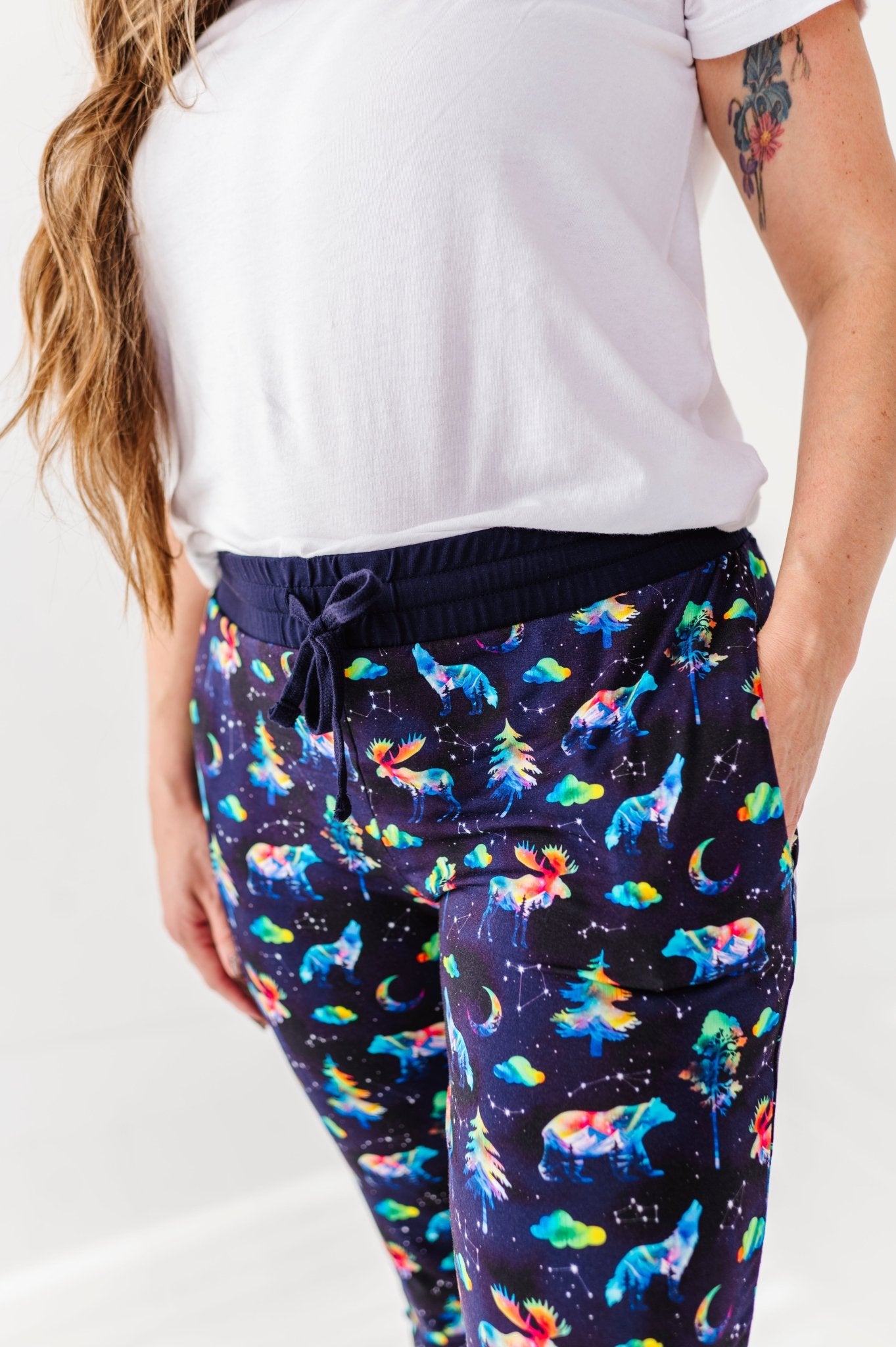 Women's Sleepy Pants - NORTHERN NIGHTS - The Sleepy Sloth