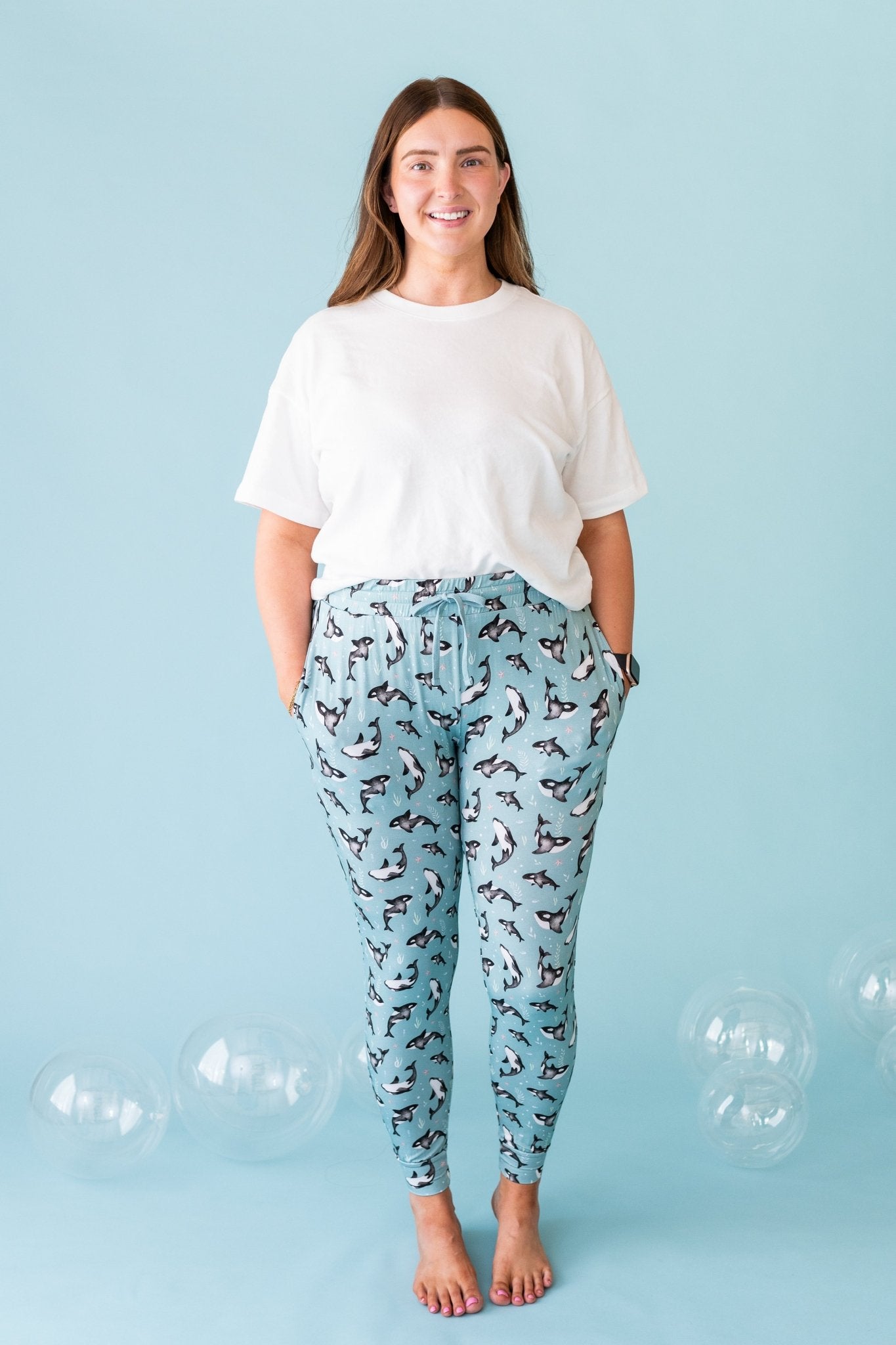 Women's Sleepy Pants - OH WHALE - The Sleepy Sloth