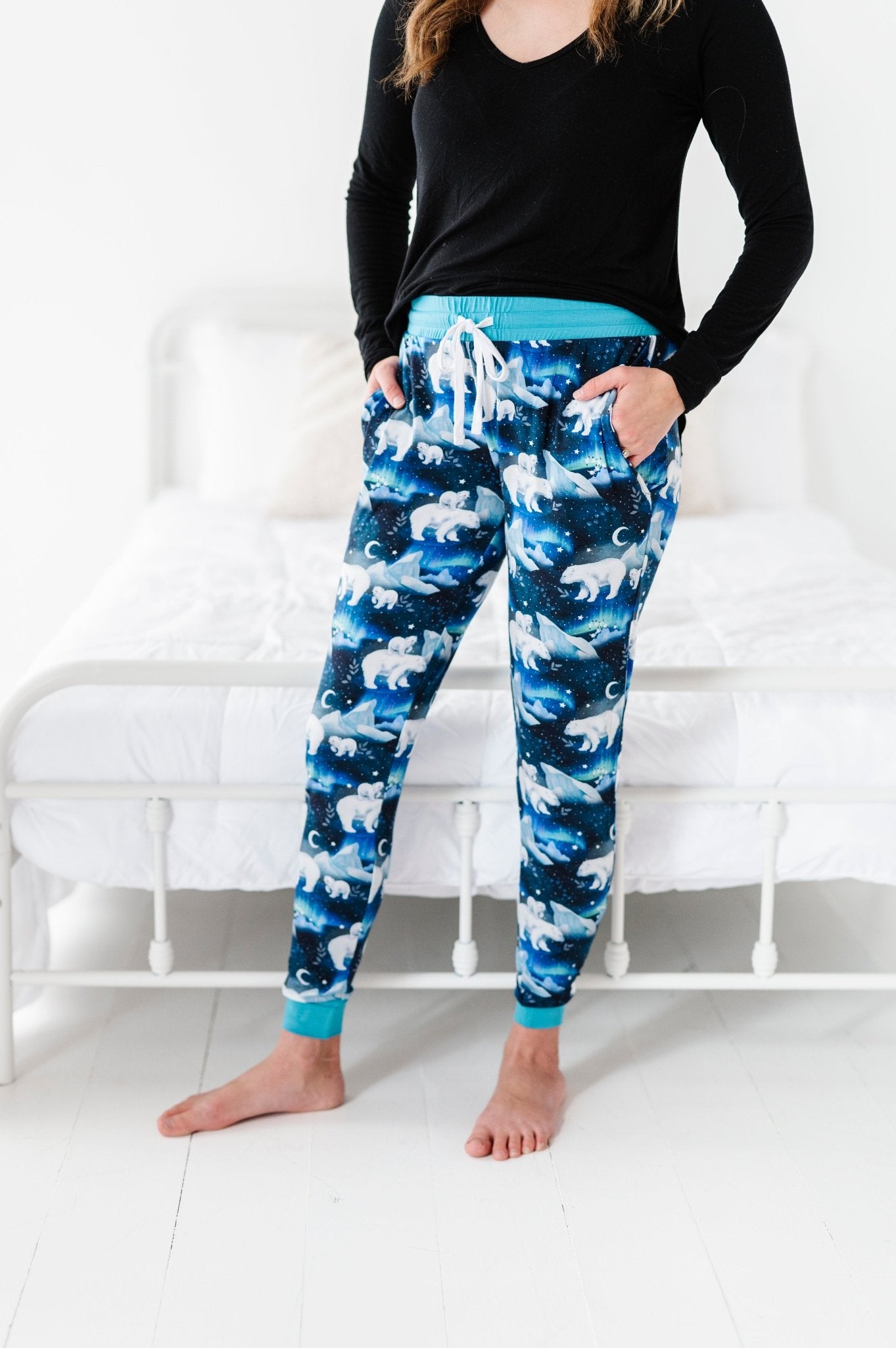 WOMEN'S SLEEPY PANTS- POLAR BEAR-EALIS - The Sleepy Sloth