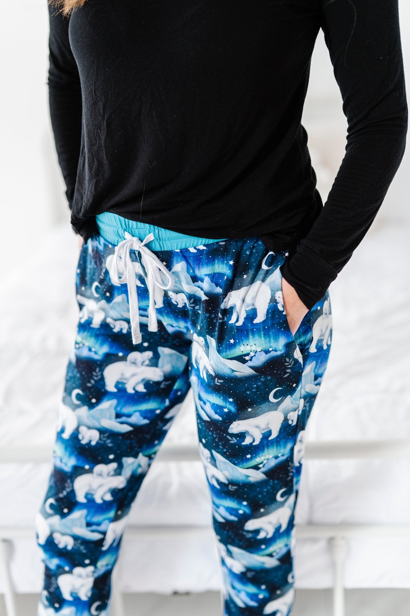 WOMEN'S SLEEPY PANTS- POLAR BEAR-EALIS - The Sleepy Sloth