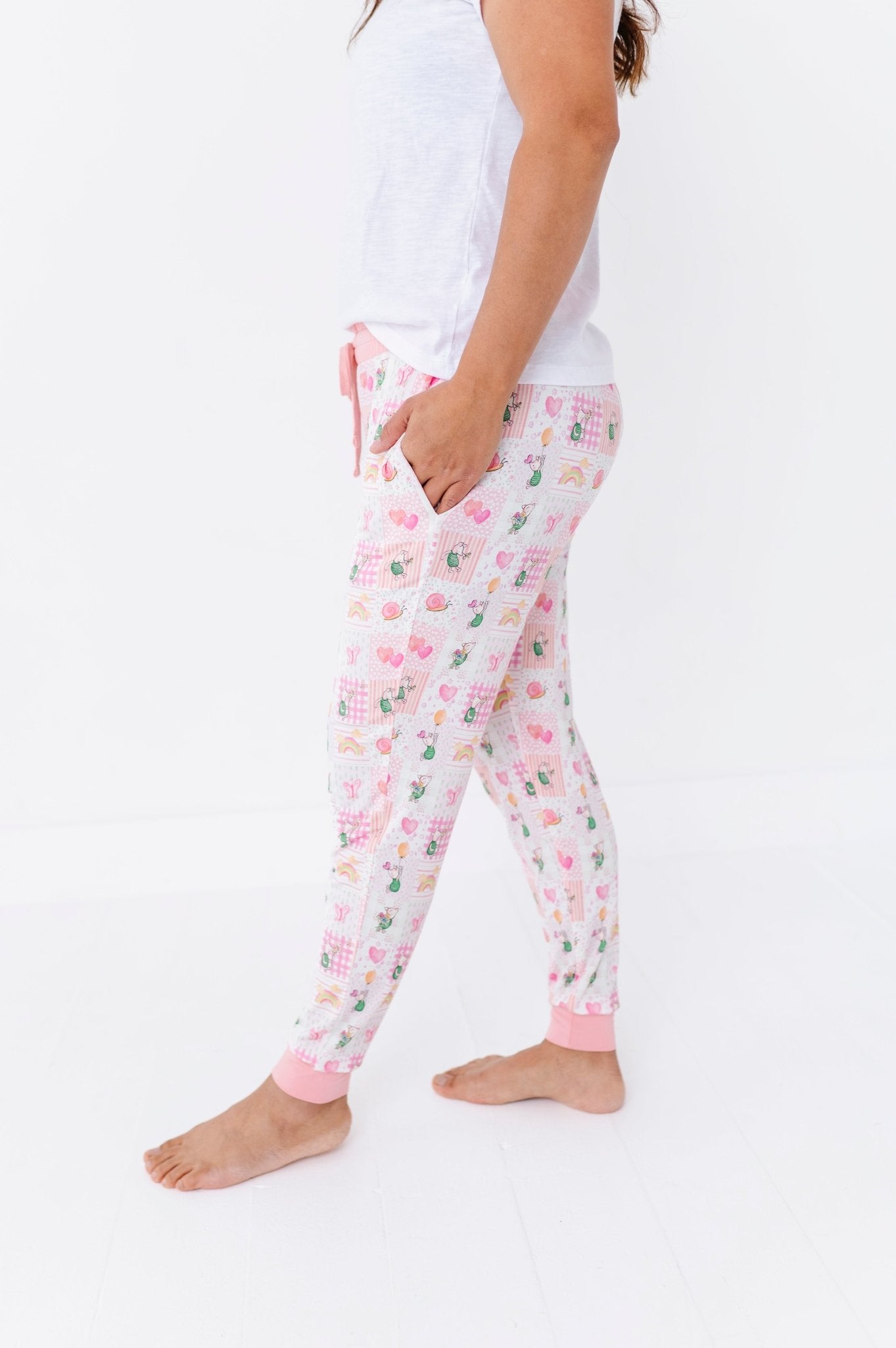 Women's Sleepy Pants - PRETTY IN PIGLET - The Sleepy Sloth