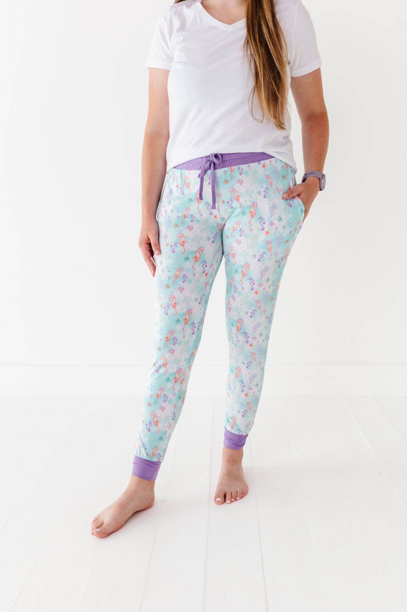 WOMEN'S SLEEPY PANTS* - SEAHORSIN' AROUND - The Sleepy Sloth