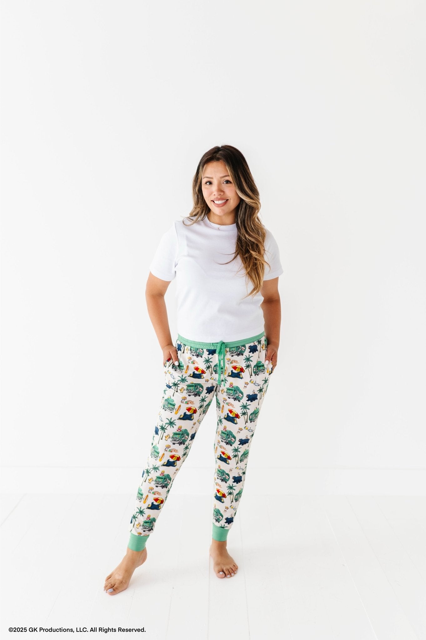 WOMEN'S SLEEPY PANTS - TRASH TRUCK™ BEACH DAY - The Sleepy Sloth