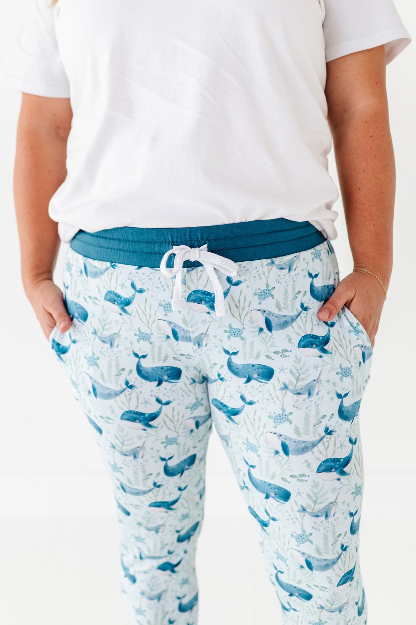 WOMEN'S SLEEPY PANTS - WHALE, HELLO! - The Sleepy Sloth
