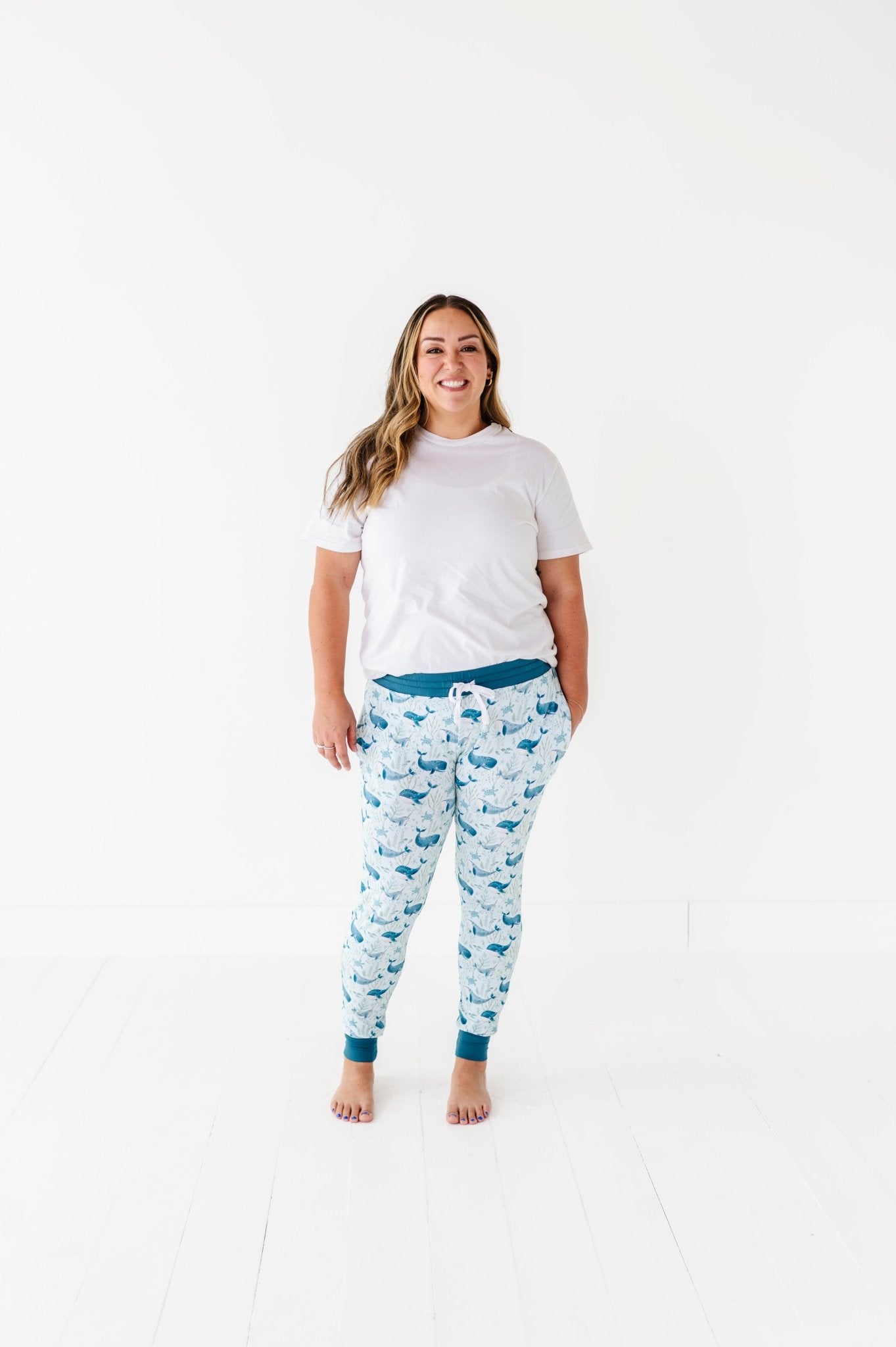 WOMEN'S SLEEPY PANTS - WHALE, HELLO! - The Sleepy Sloth