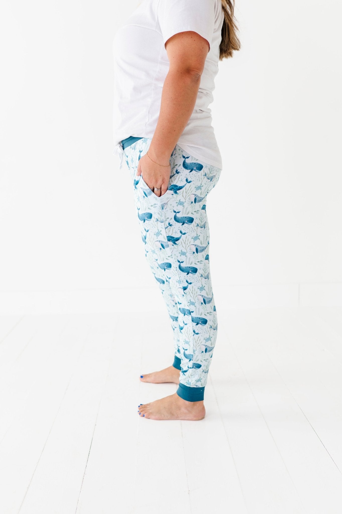 WOMEN'S SLEEPY PANTS - WHALE, HELLO! - The Sleepy Sloth