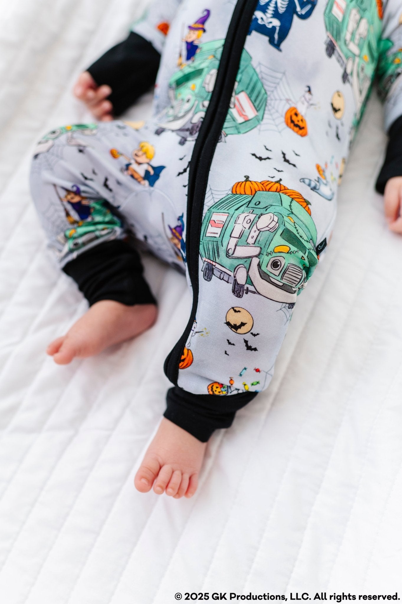 ZIP JAMMIES - A TRASH TRUCK™ HALLOWEEN - The Sleepy Sloth