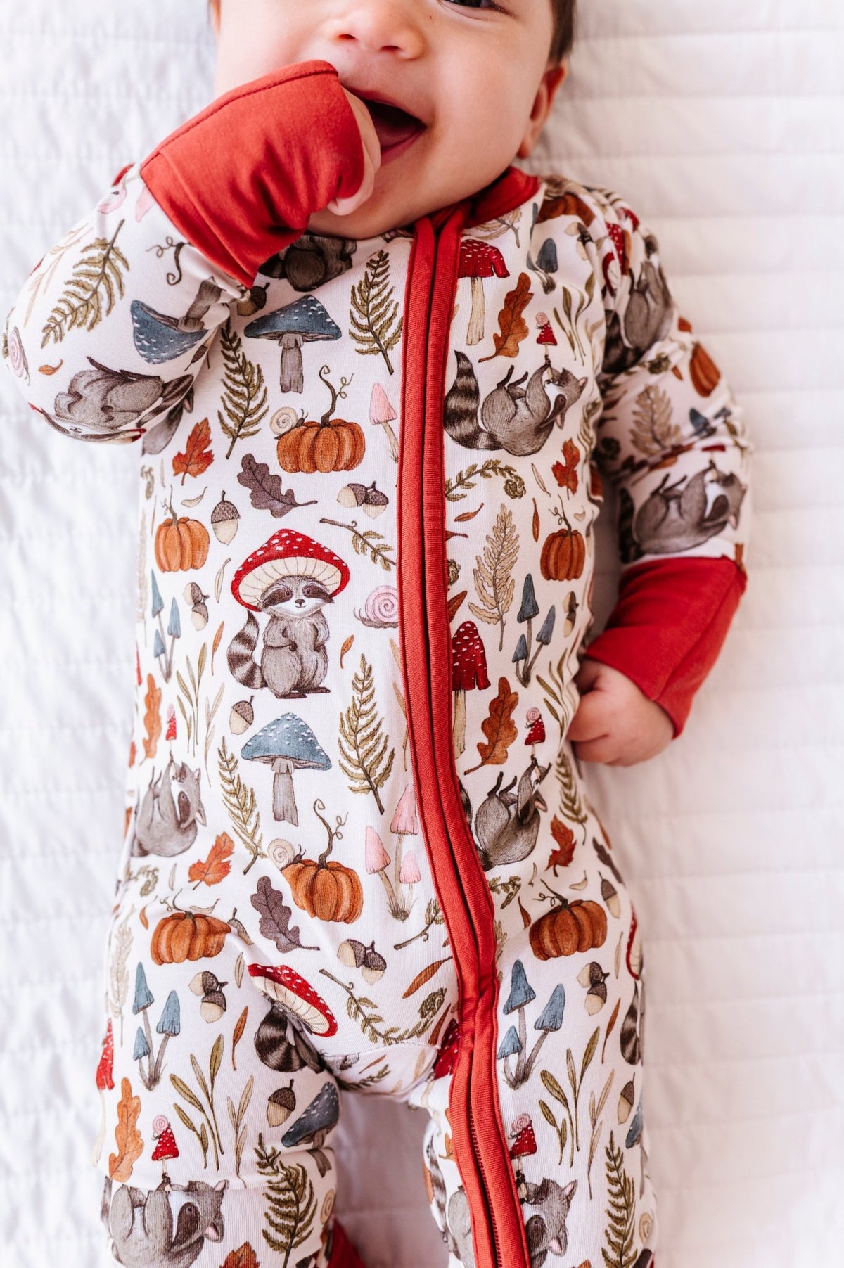 Zip Jammies - Autumn Woodland - The Sleepy Sloth