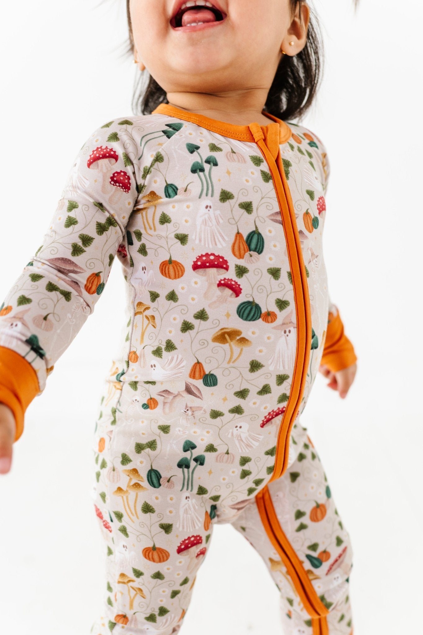 ZIP JAMMIES - GHOSTLY SHROOMS - The Sleepy Sloth