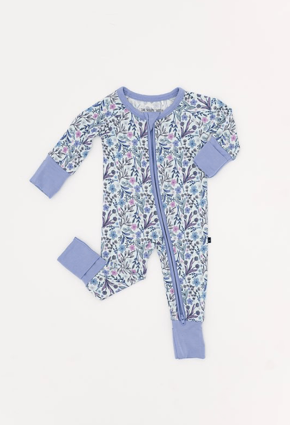 Zip Jammies - LAVENDER LOVE - The Sleepy Sloth