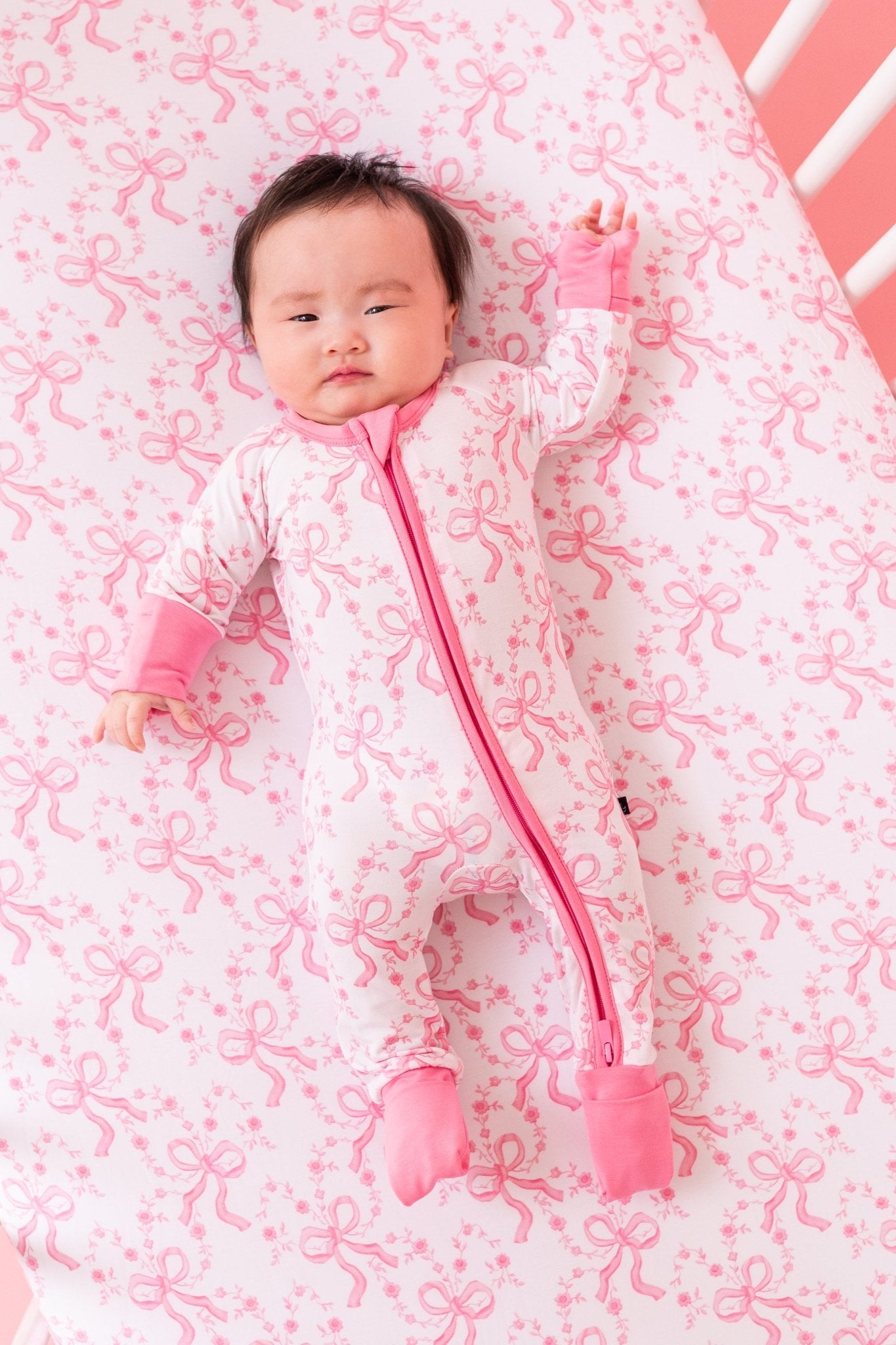 ZIP JAMMIES - LOVELACE BOWS - The Sleepy Sloth