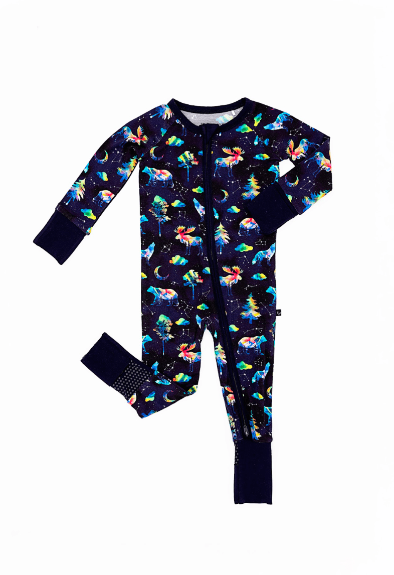 Zip Jammies - NORTHERN NIGHTS - The Sleepy Sloth