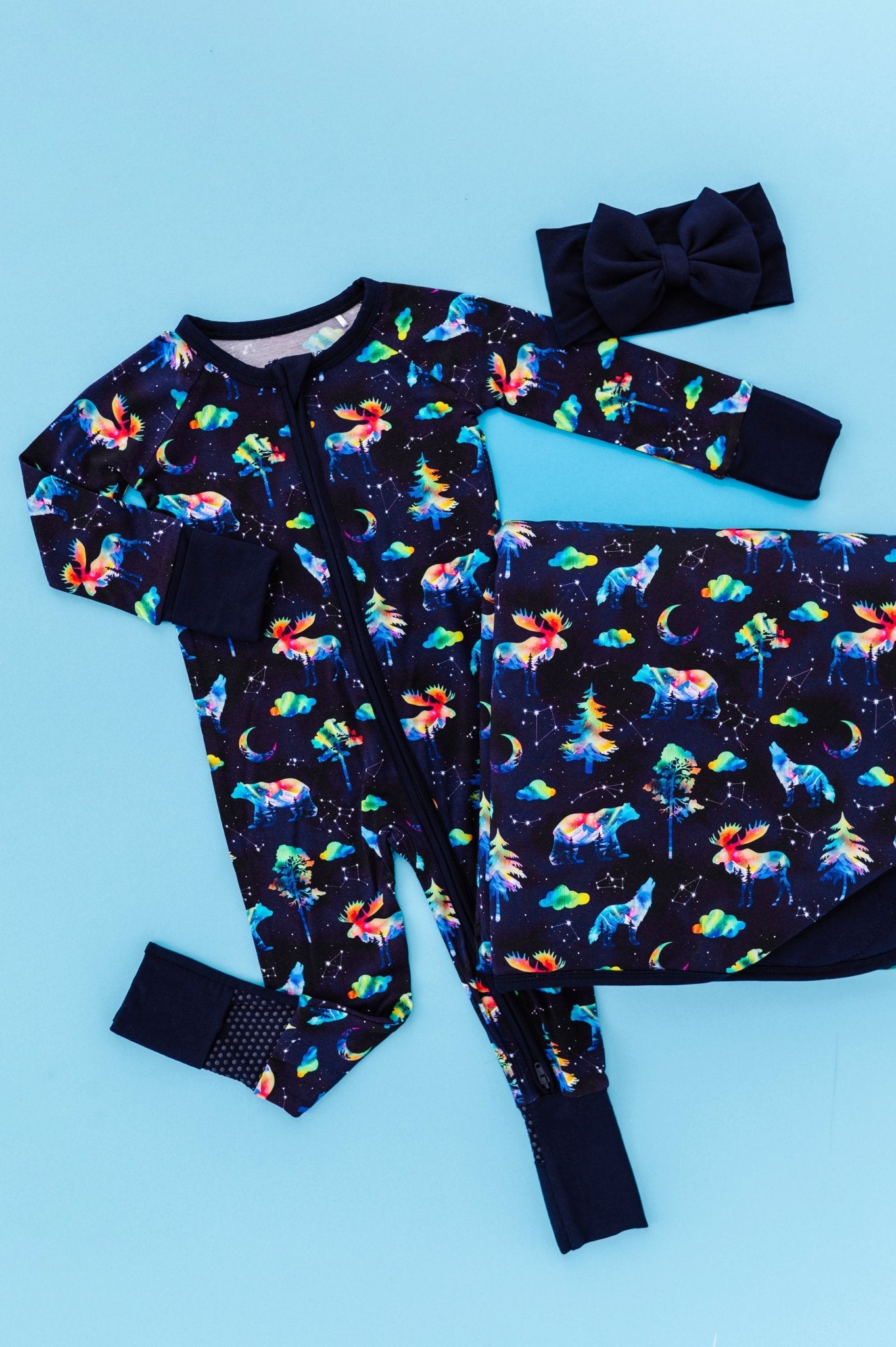 Zip Jammies - NORTHERN NIGHTS - The Sleepy Sloth