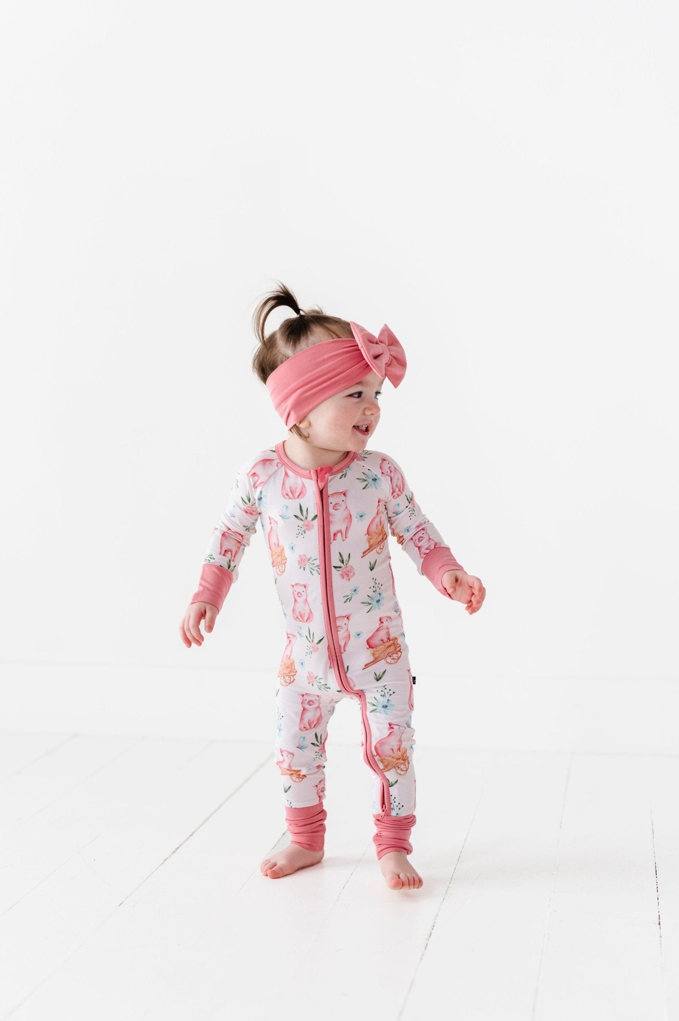 ZIP JAMMIES - PRETTY PETUNIA - The Sleepy Sloth
