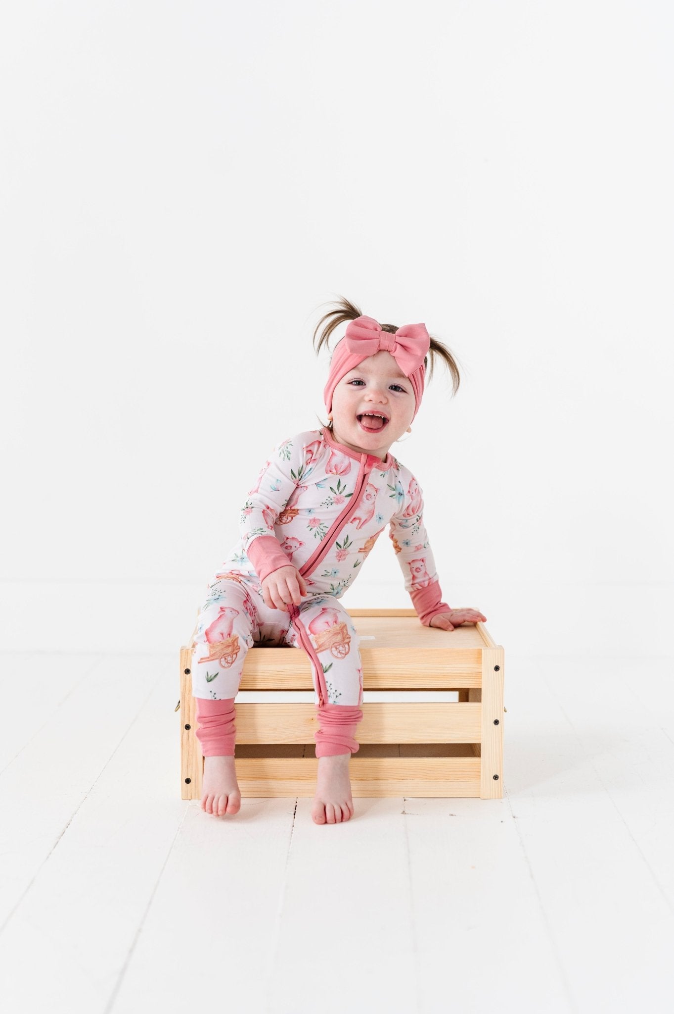 ZIP JAMMIES - PRETTY PETUNIA - The Sleepy Sloth