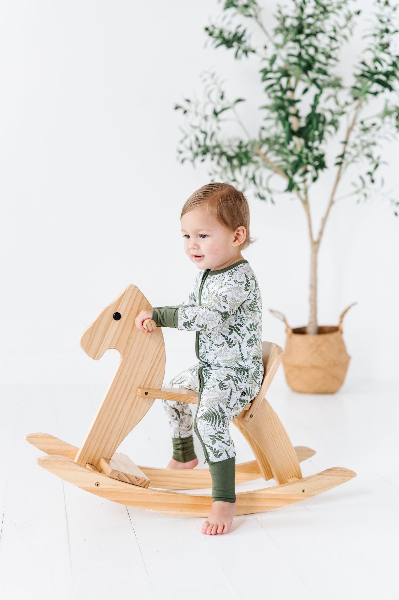 ZIP JAMMIES - SAGE GARDEN - The Sleepy Sloth
