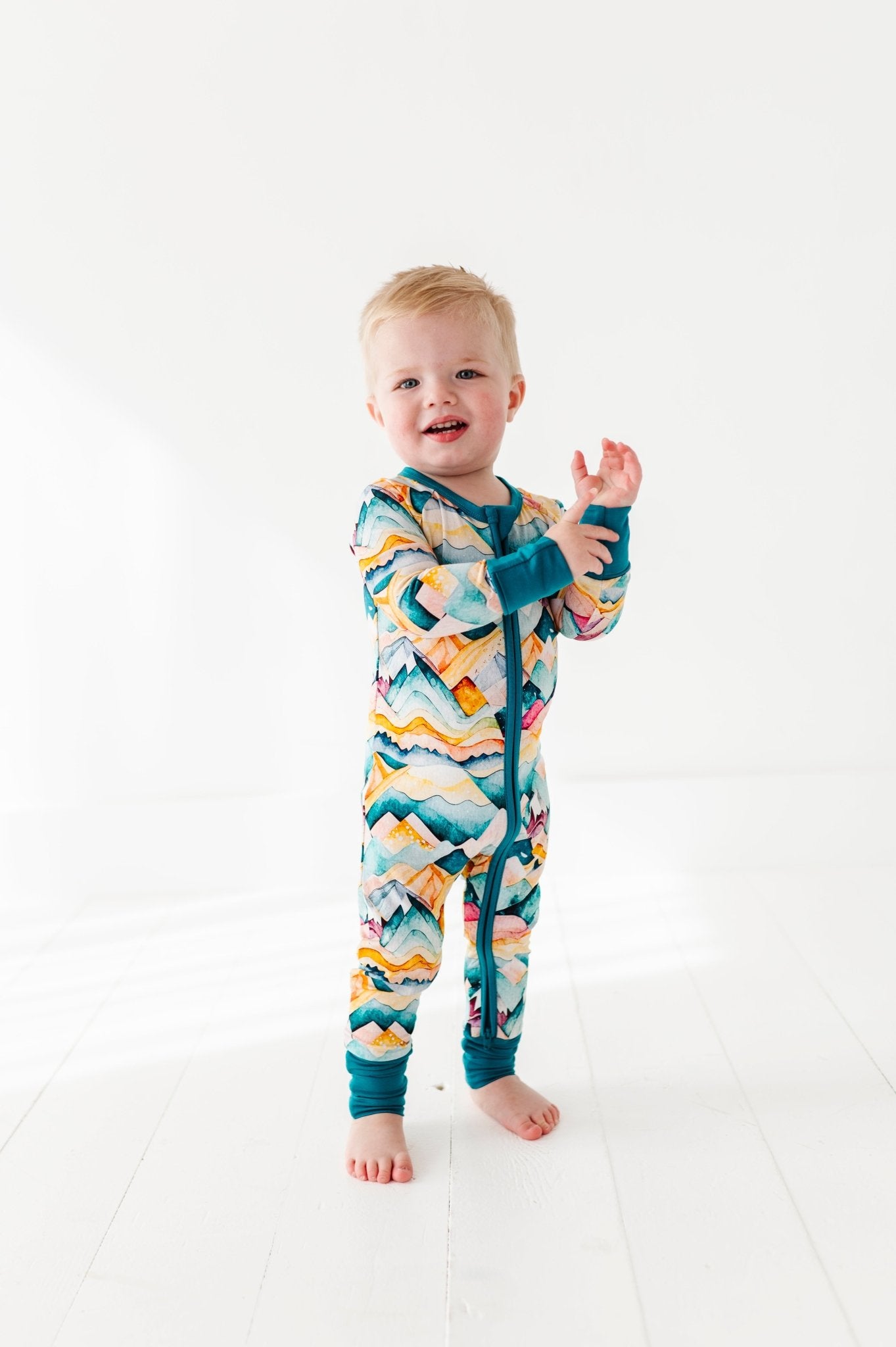 ZIP JAMMIES - SPRING MOUNTAINS - The Sleepy Sloth