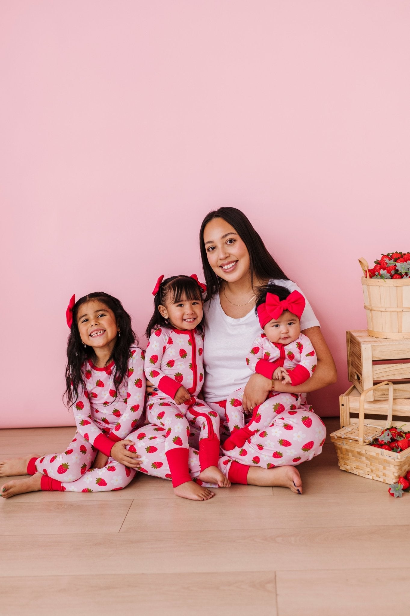 ZIP JAMMIES - STRAWBERRY FIELDS - The Sleepy Sloth