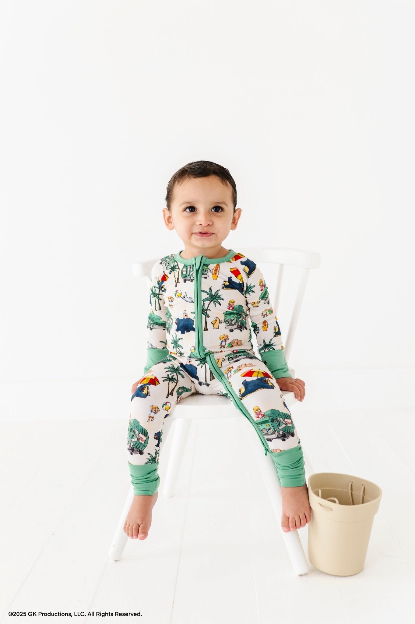 ZIP JAMMIES - TRASH TRUCK™ BEACH DAY - The Sleepy Sloth