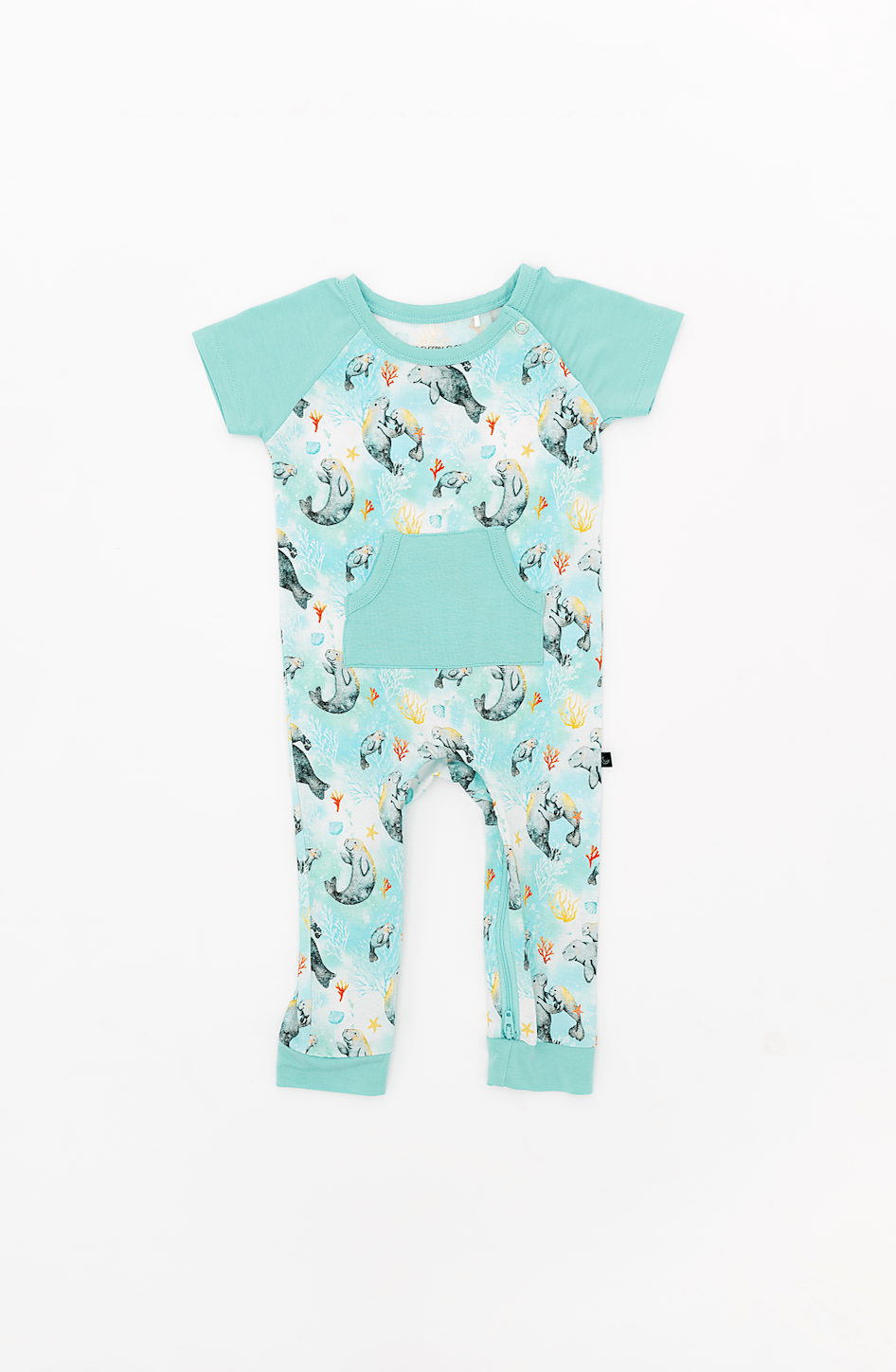 ZIP SHORT SLEEVE LONGALL* - SEA COW - The Sleepy Sloth