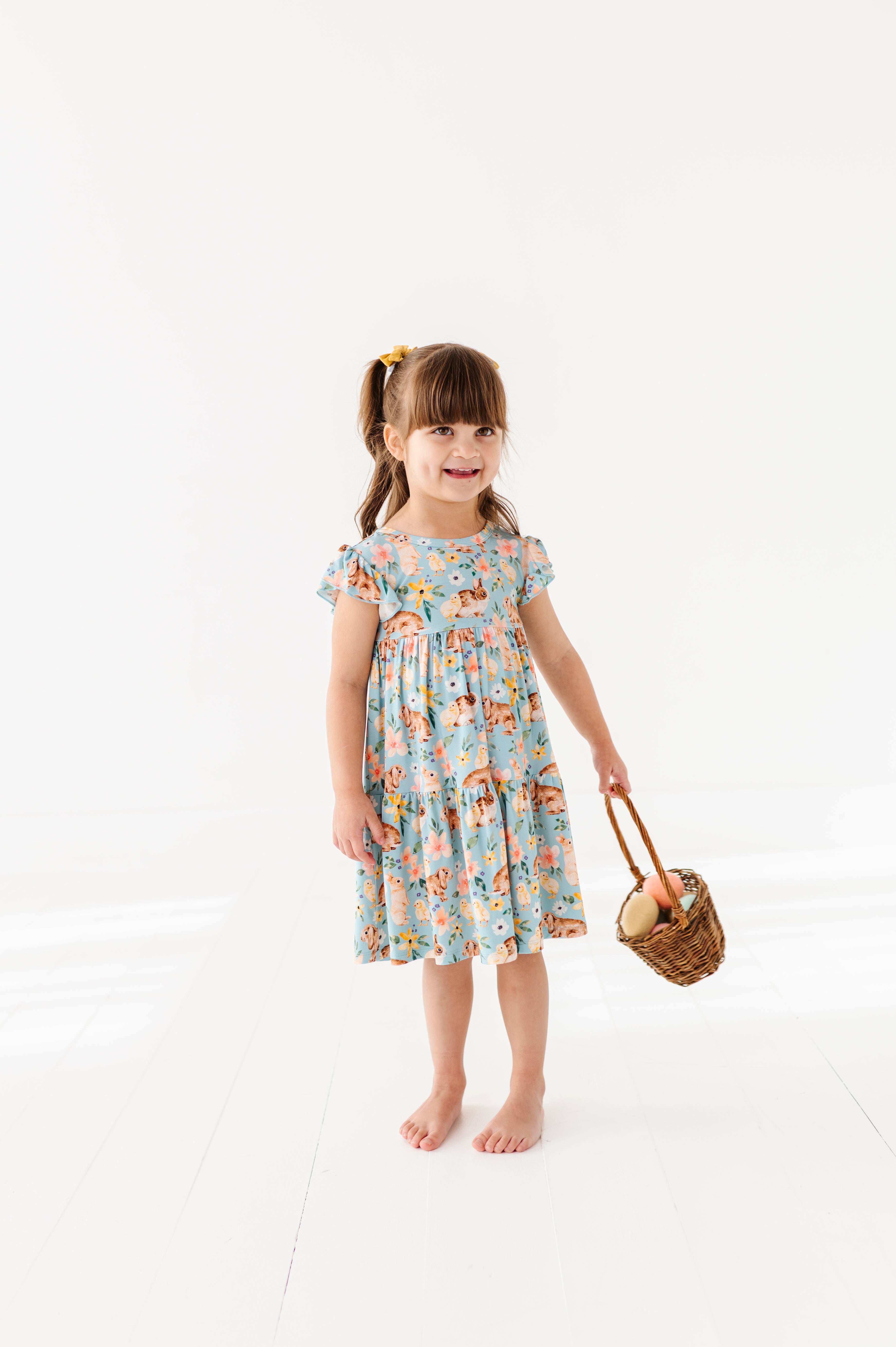 TIERED FLUTTER SLEEVE TWIRL WITH SHORTS - SOMEBUNNY TO LOVE