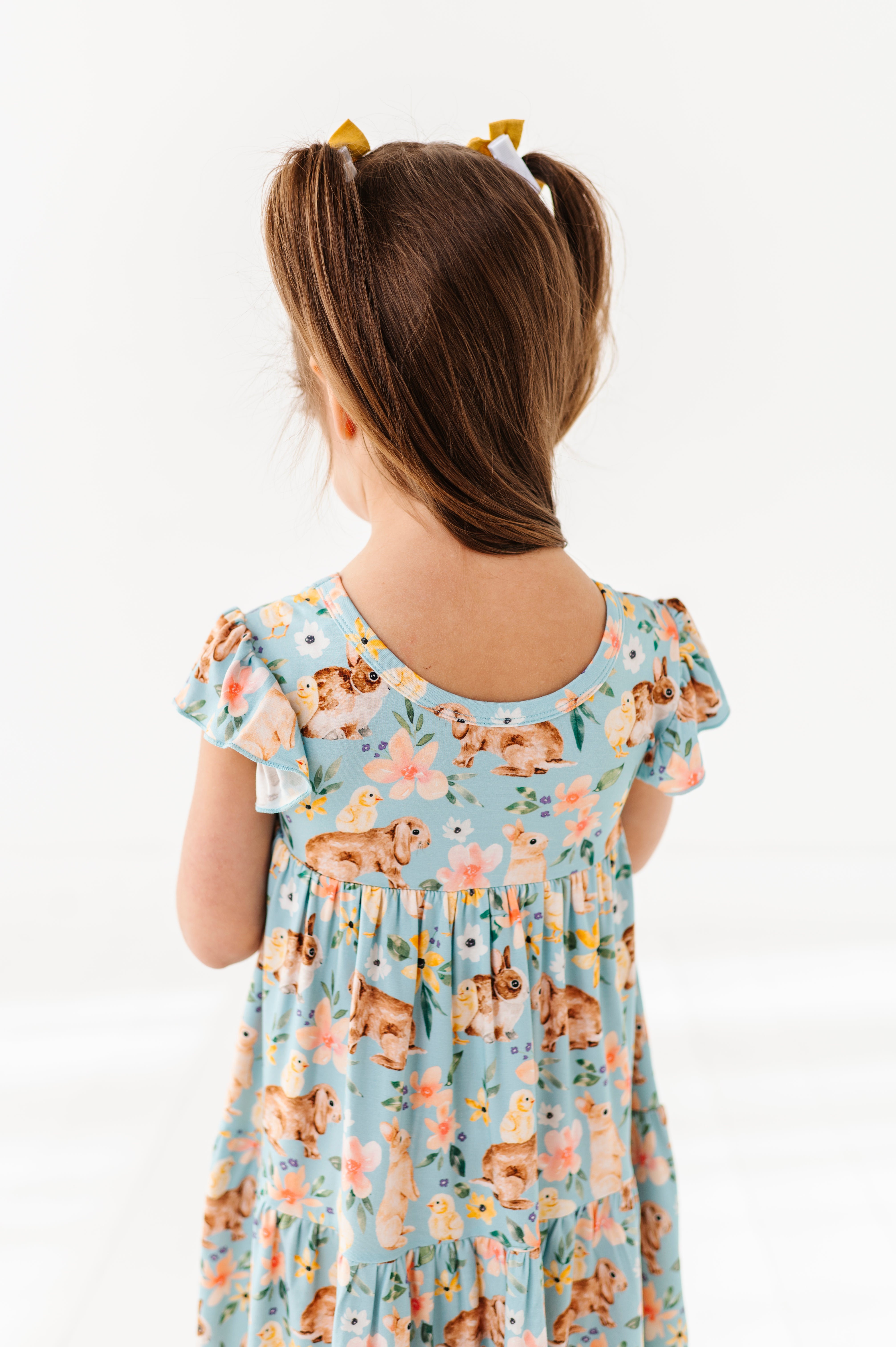 TIERED FLUTTER SLEEVE TWIRL WITH SHORTS - SOMEBUNNY TO LOVE