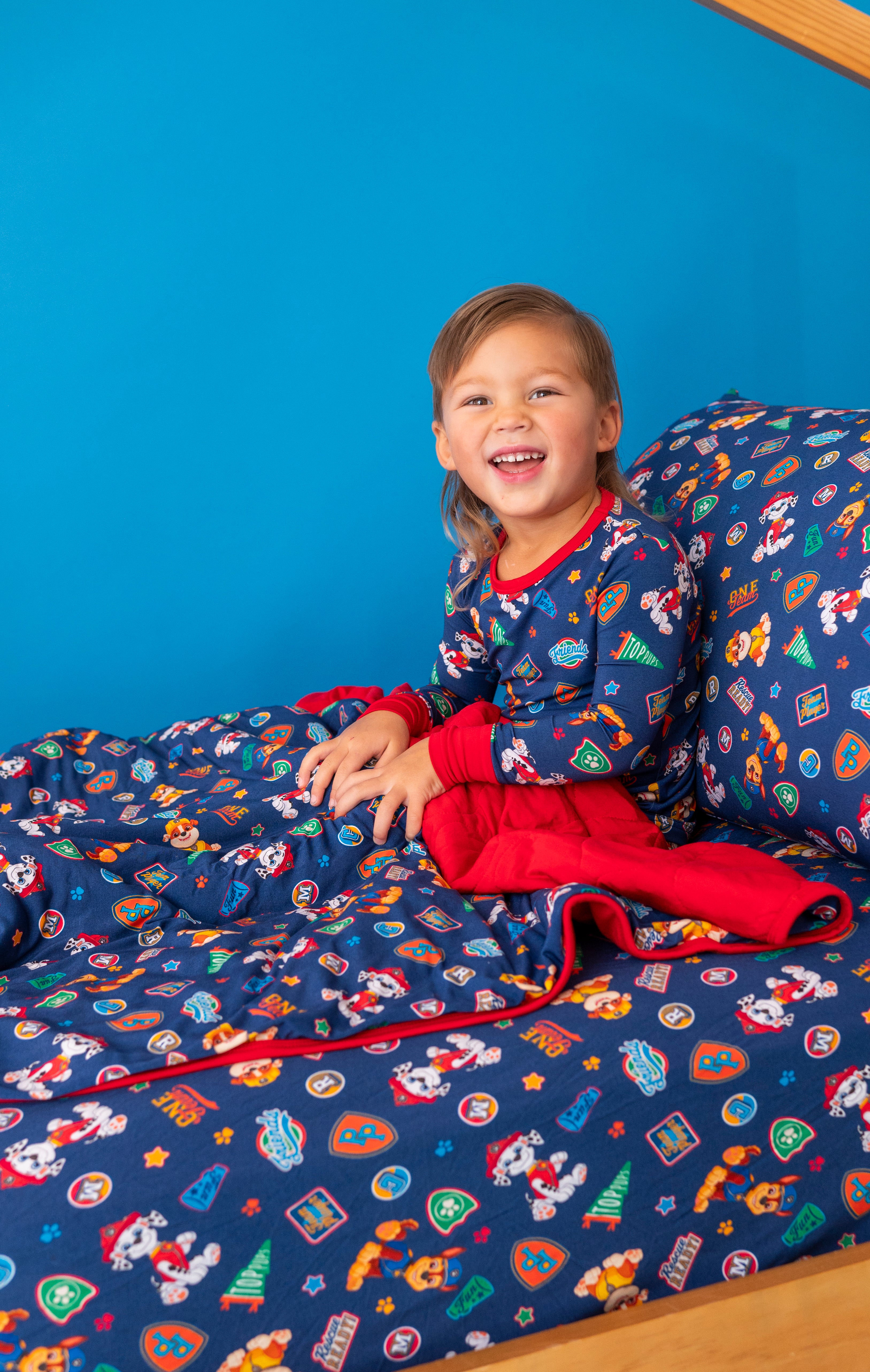 TWIN FITTED SHEET - PAW PATROL™ ALL-STARS PAWsome Blue League