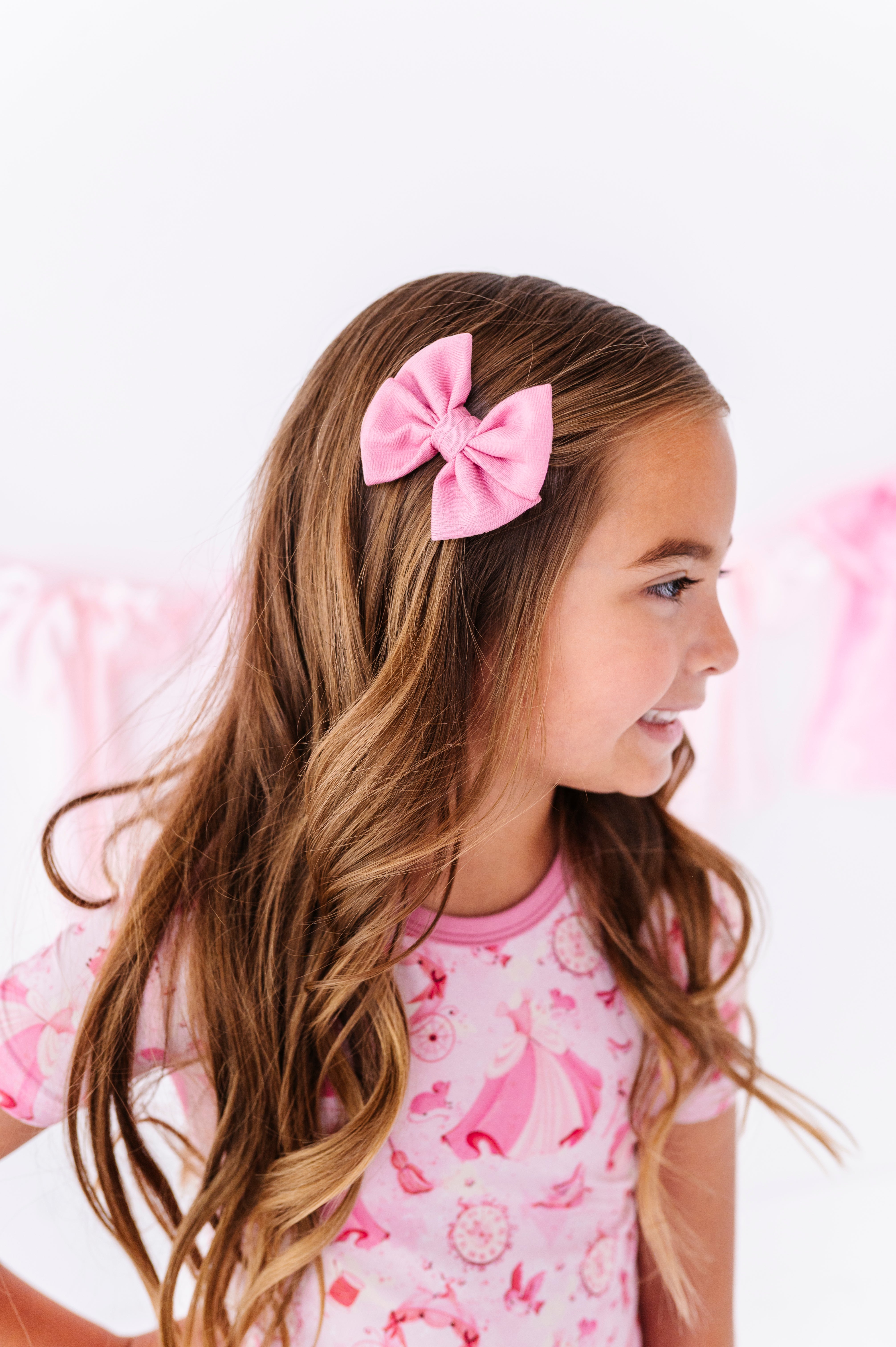 Mini Bow Clip Set- ROYAL ROSÉ