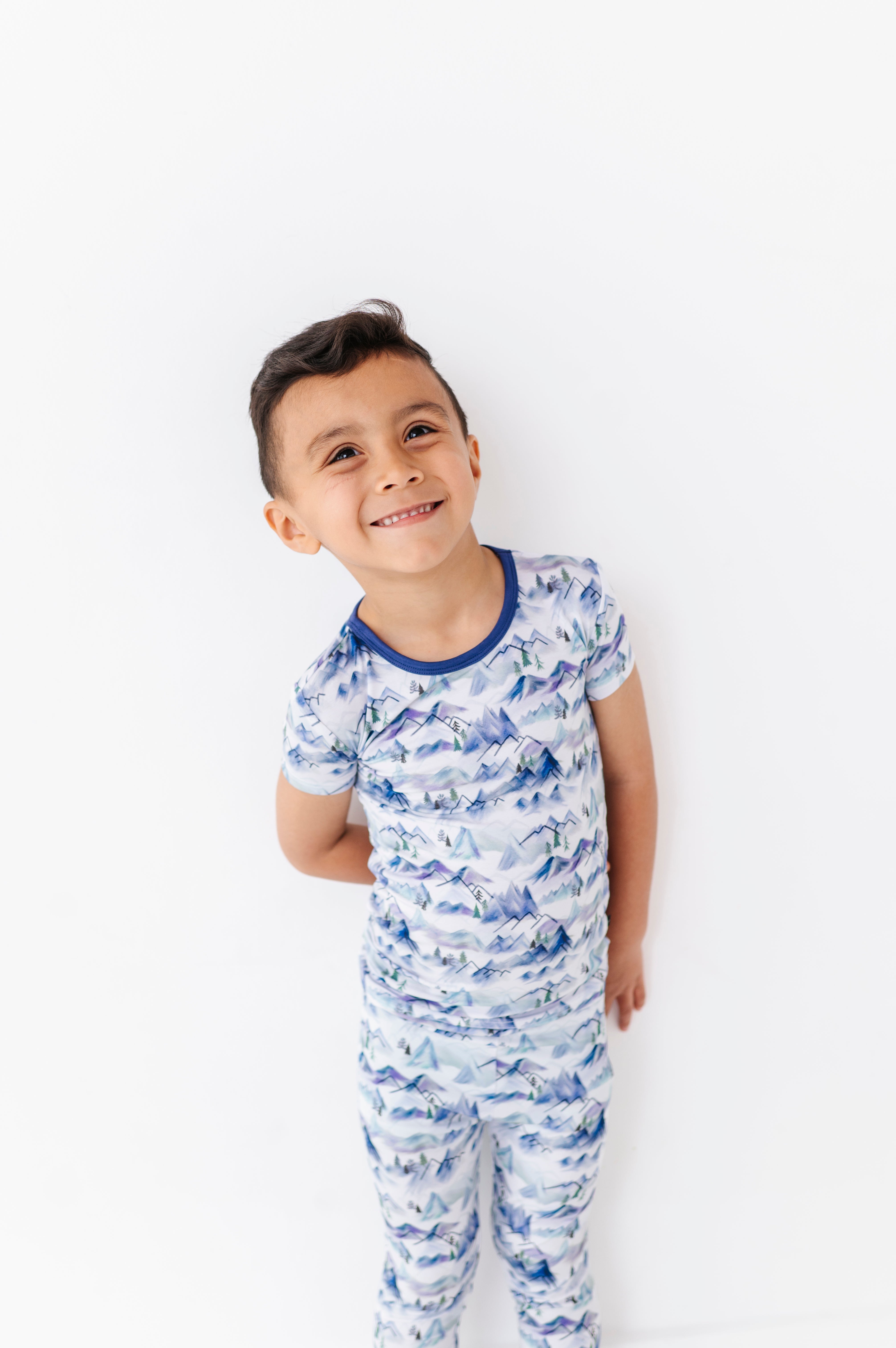 TWO PIECE SHORT SLEEVE WITH PANTS JAMMIES - MISTY MOUNTAINS