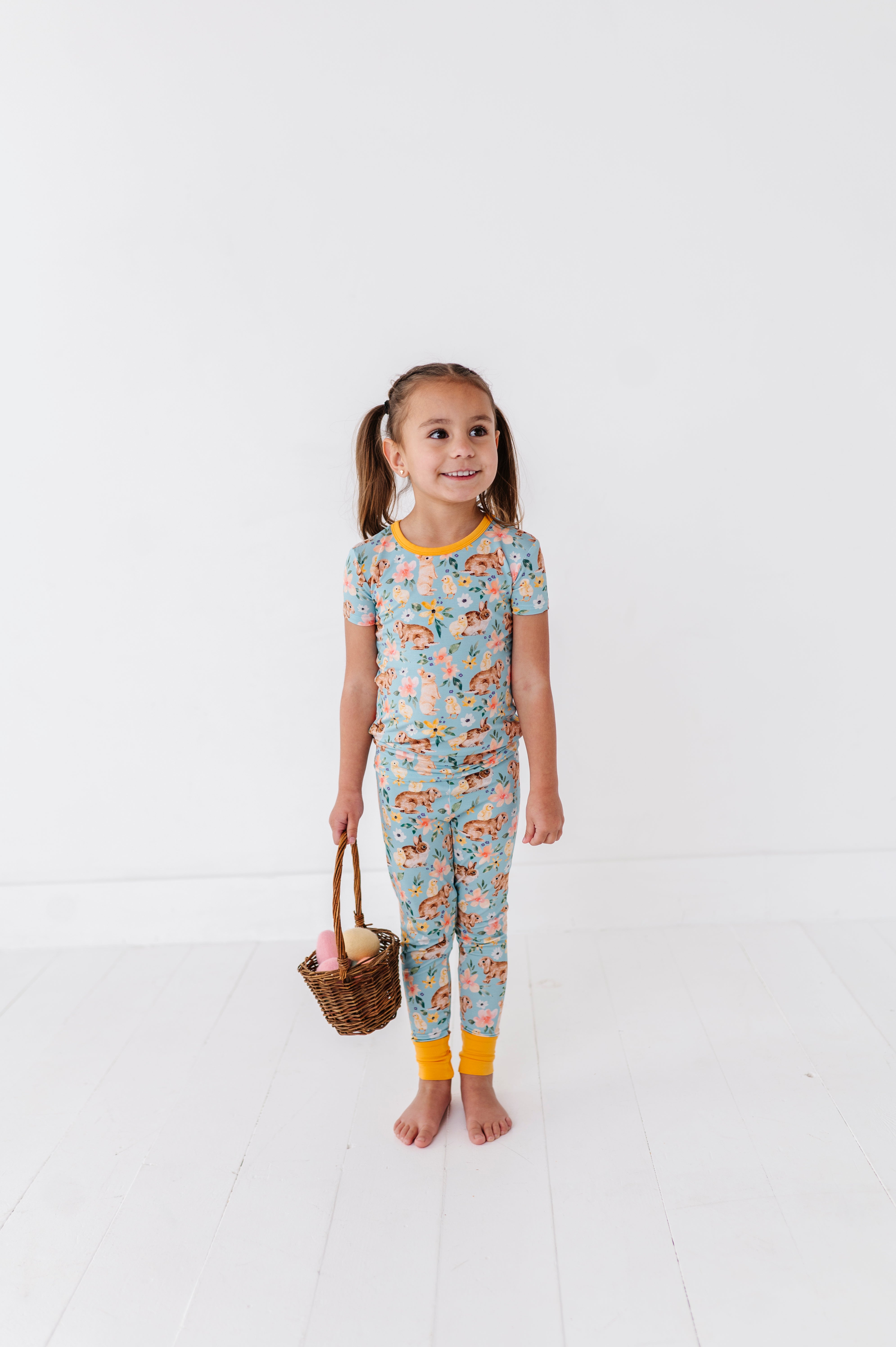 TWO PIECE SHORT SLEEVE WITH PANTS JAMMIES - SOMEBUNNY TO LOVE