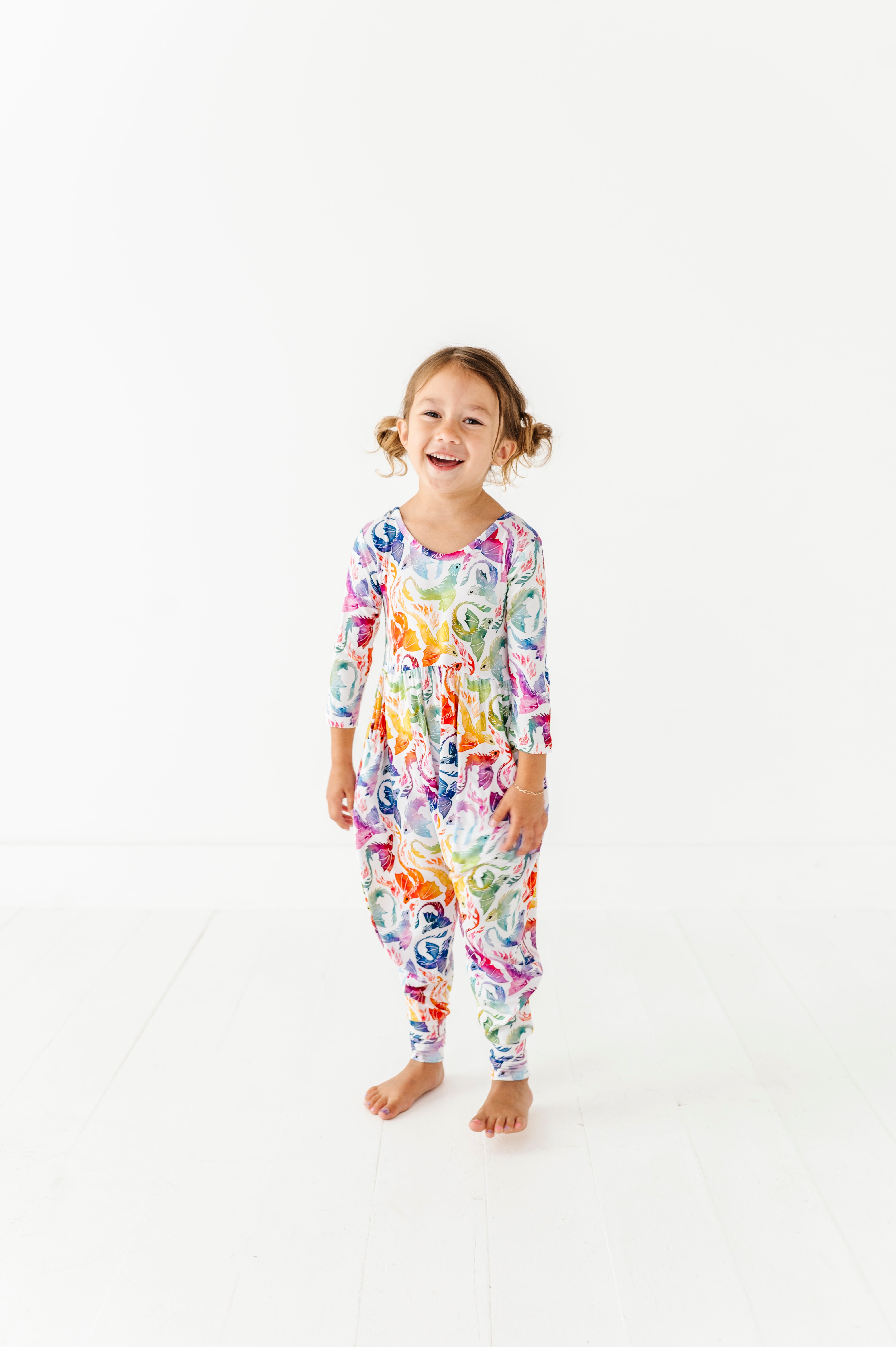 DUCKIE ROMPER - RAINBOW TAILS