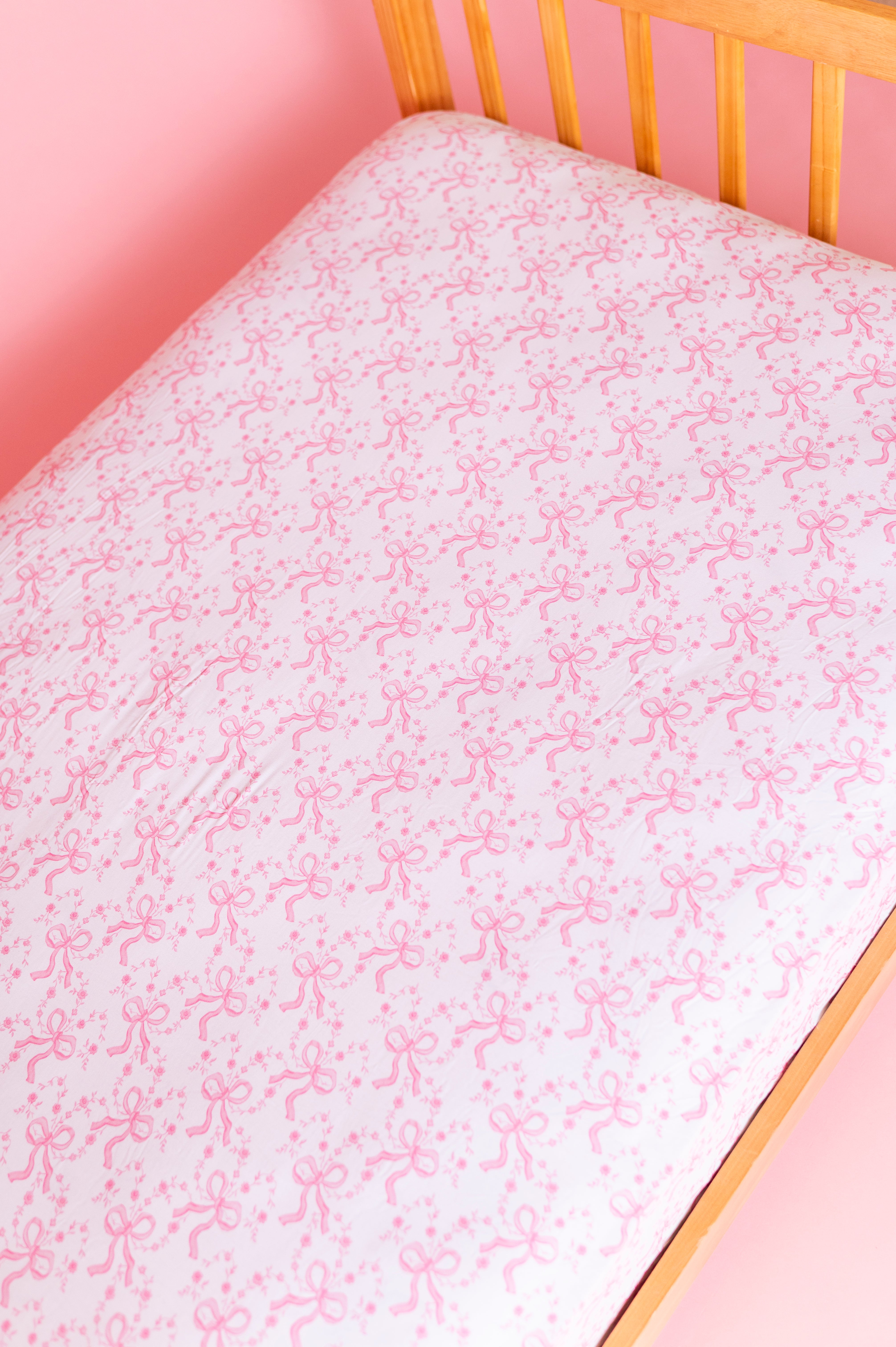 TWIN FITTED SHEET - LOVELACE BOWS