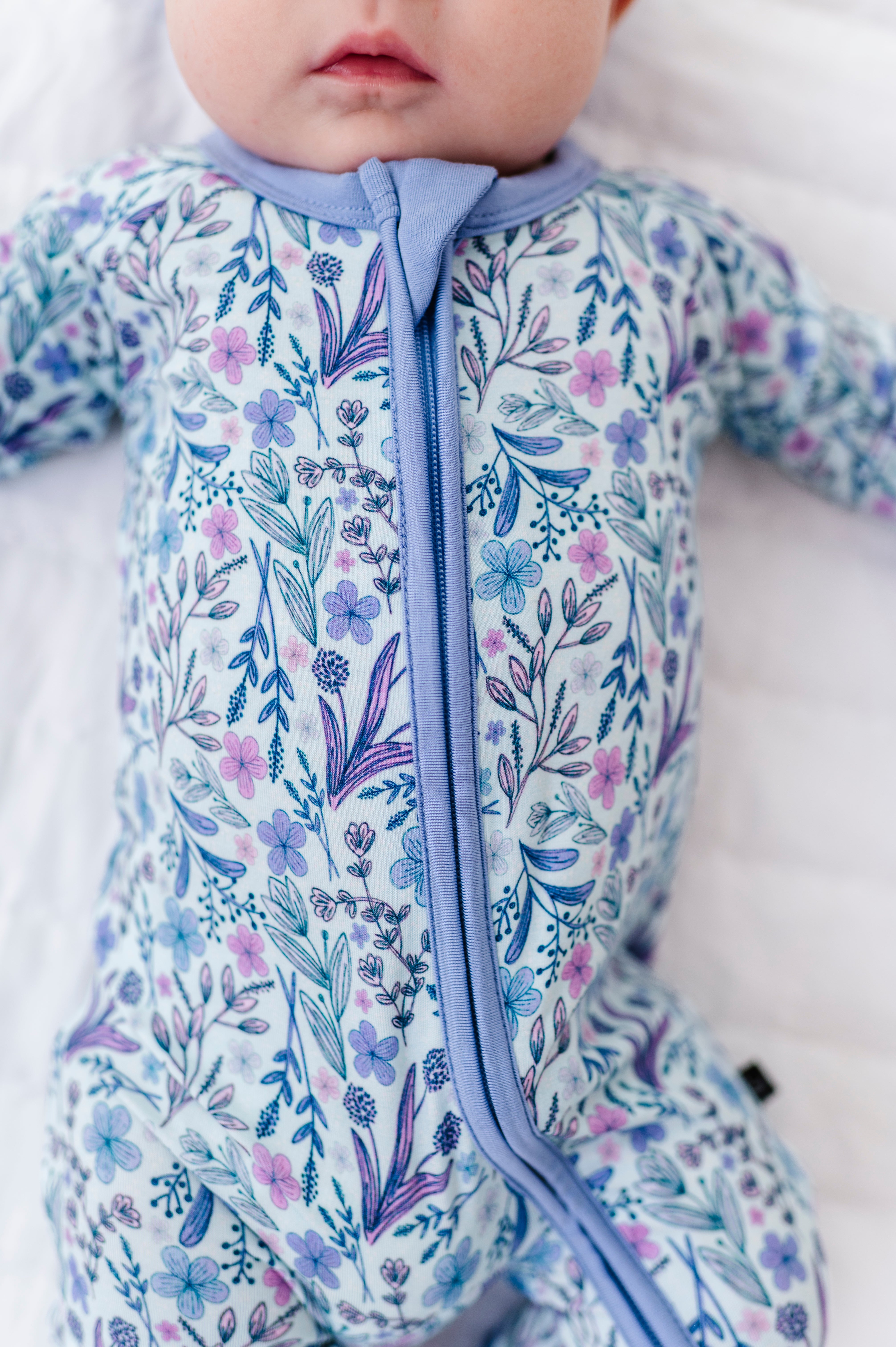 ZIP JAMMIES - LAVENDER LOVE