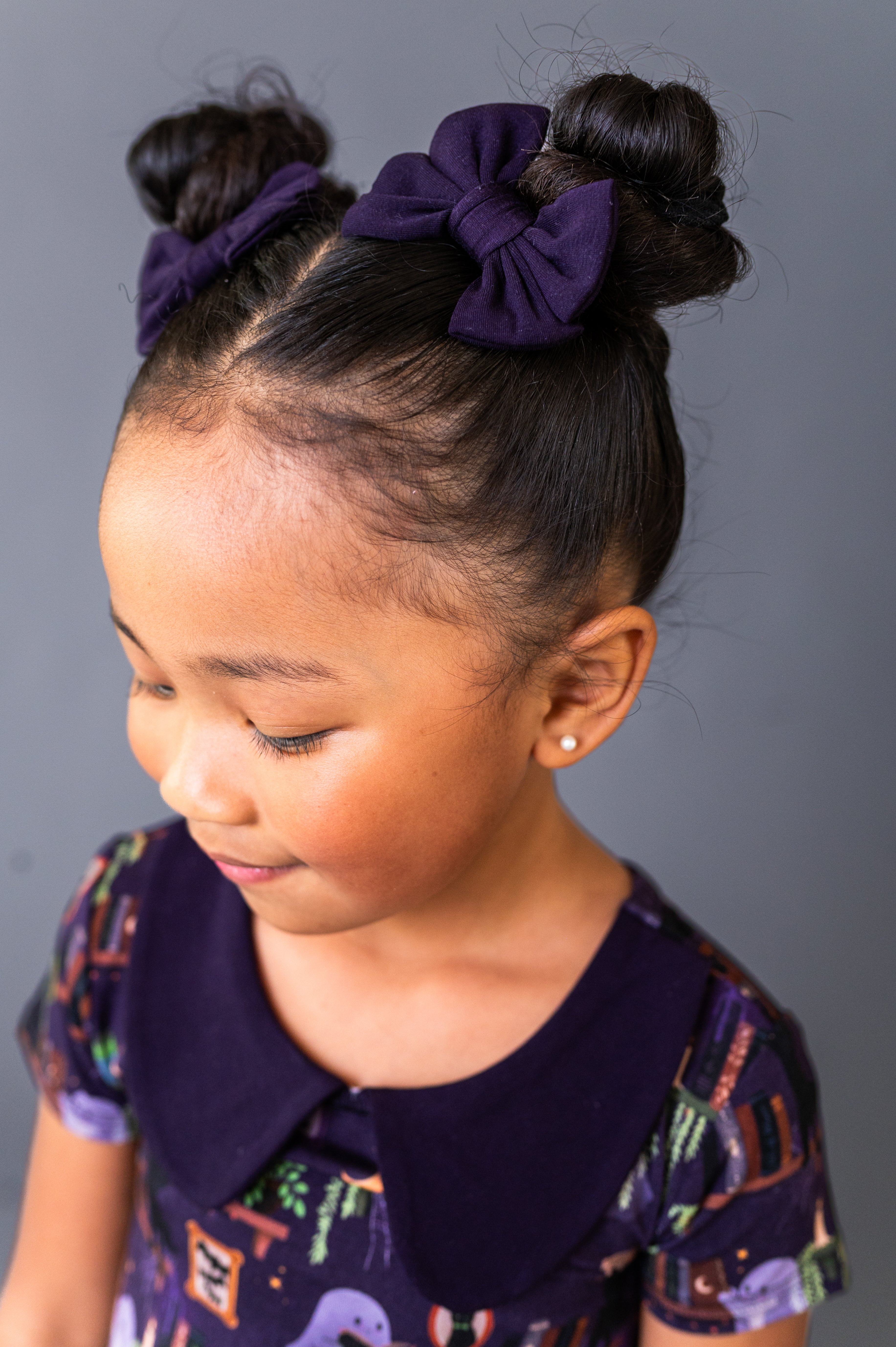 Solid Mini Clip Bow Set - Haunted Library