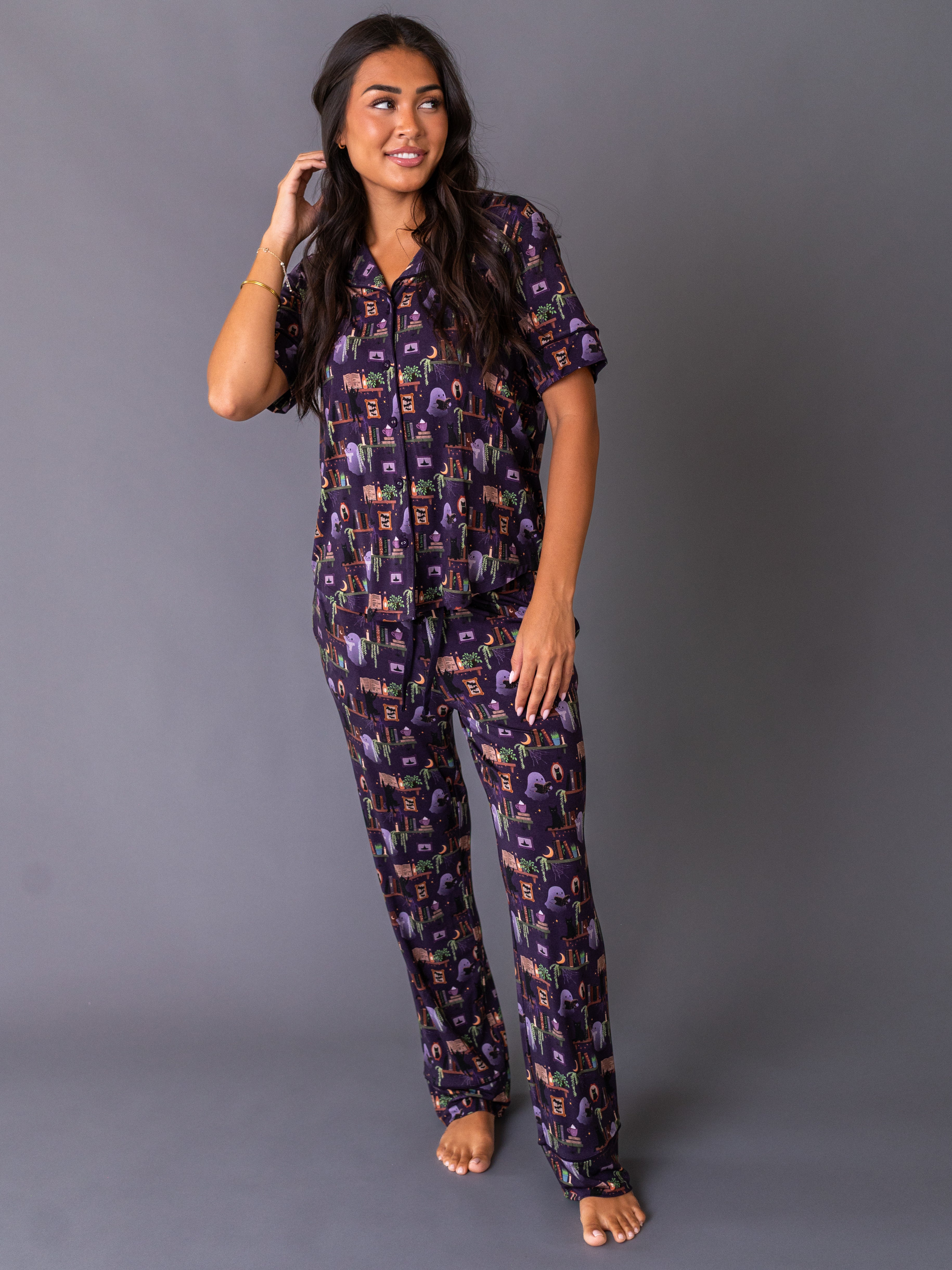 Women's Luxe Pajama Set - Haunted Library