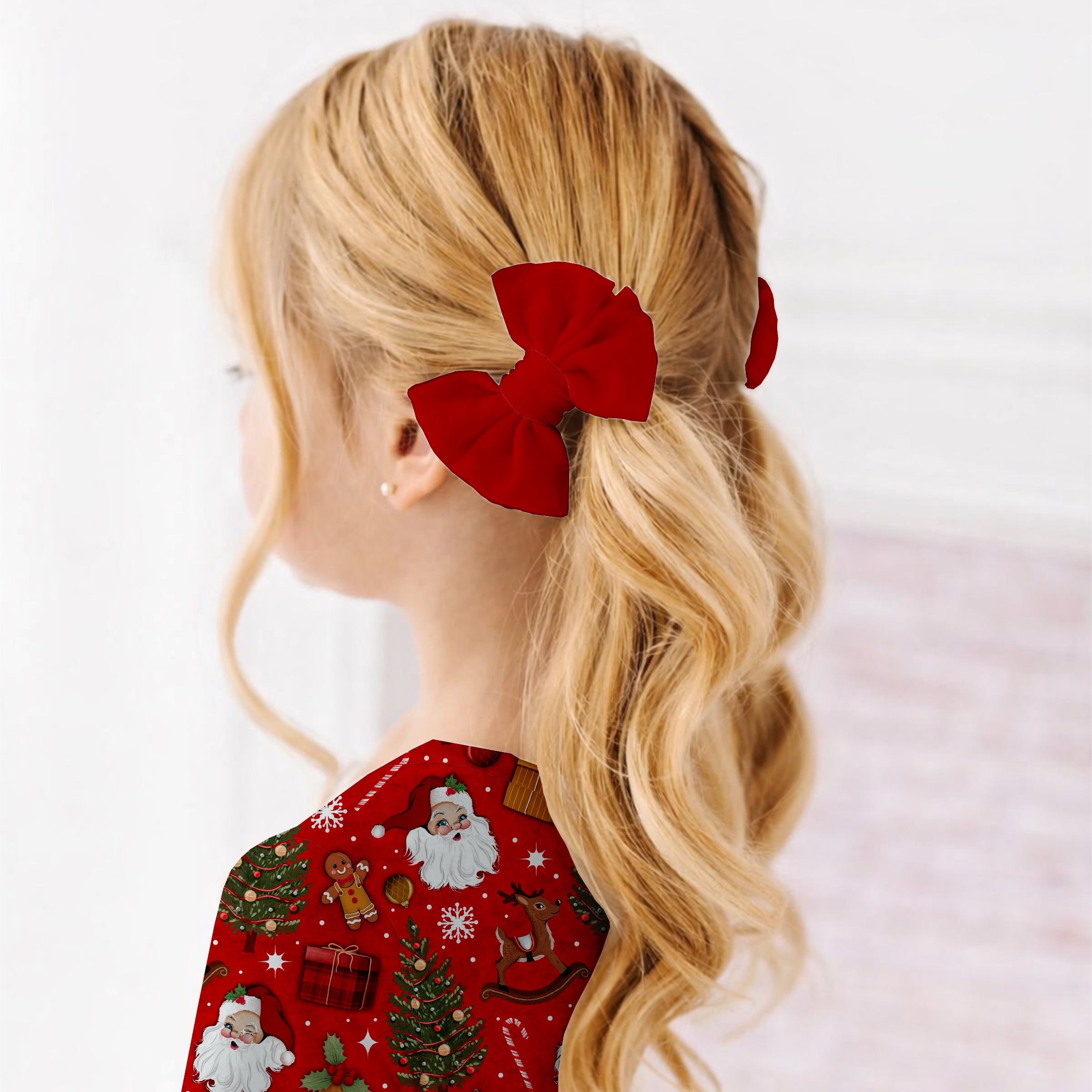 Preorder Mini Clip Bow Set - Jolly St Nick