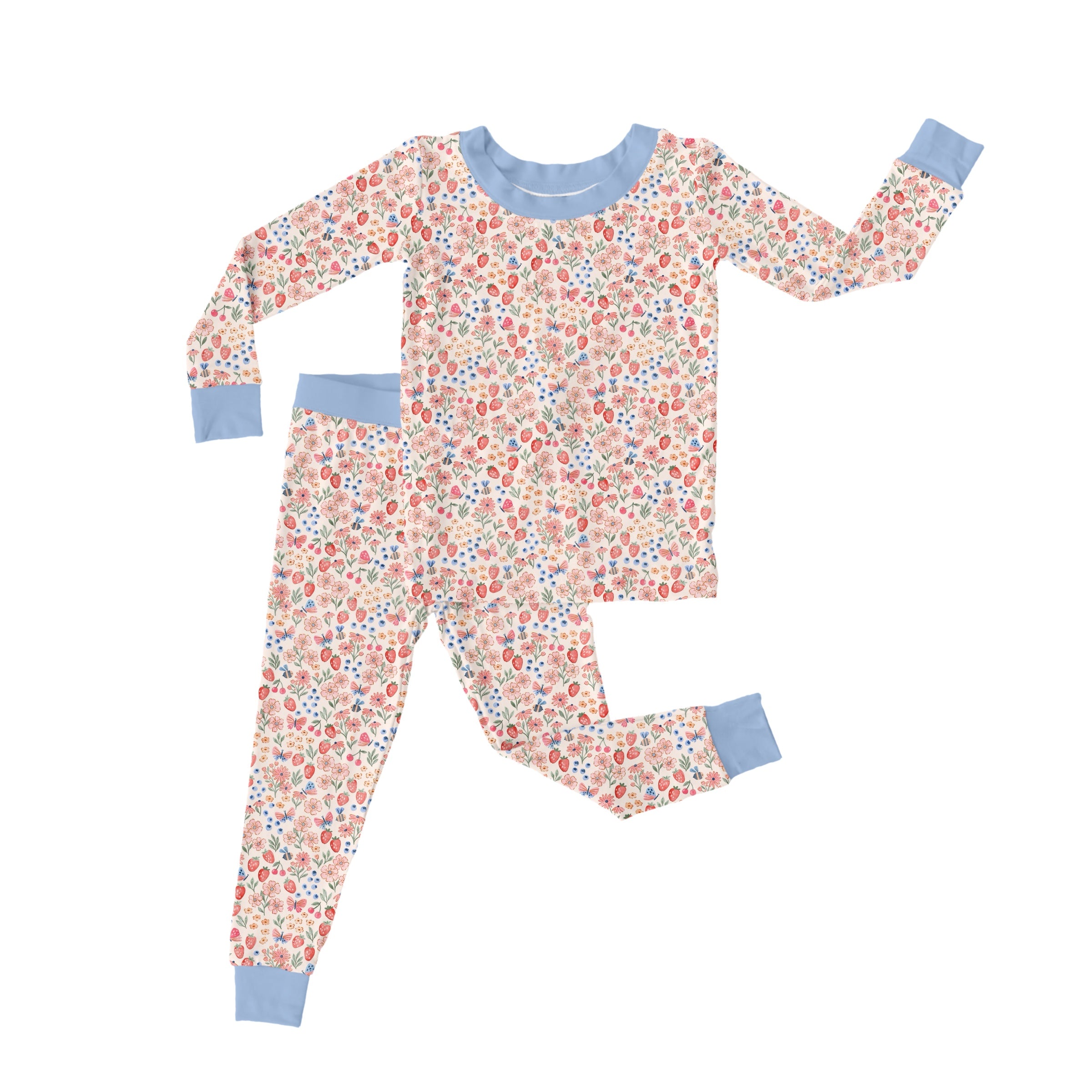 Preorder Two Piece Jammies- Berry Blossom
