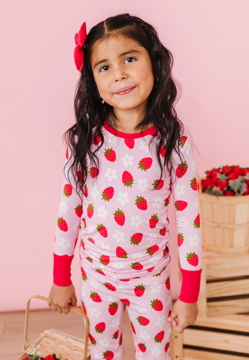 TWO PIECE JAMMIES - STRAWBERRY FIELDS