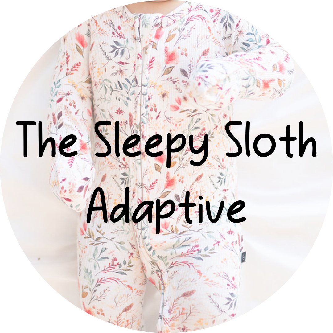 ADAPTIVE RIBBED ZIP JAMMIES - FALL FOLIAGE - The Sleepy Sloth