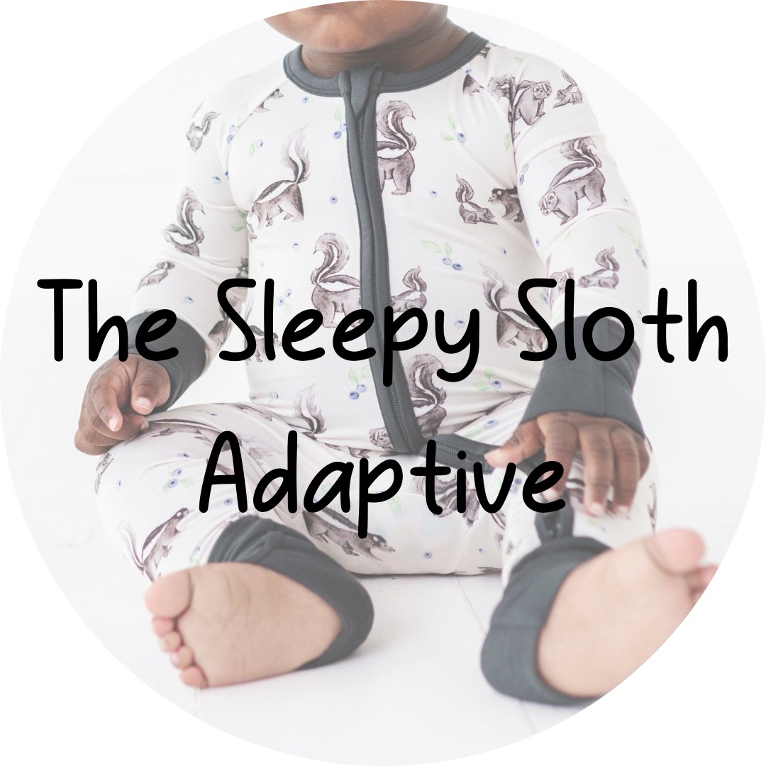 ADAPTIVE ZIP JAMMIES - BERRY STINKY - The Sleepy Sloth