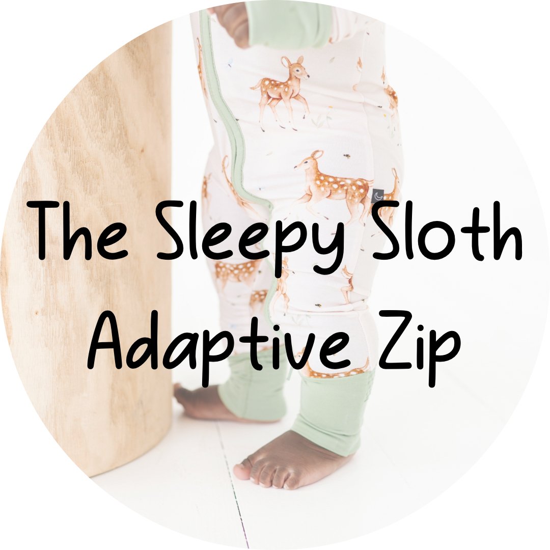 ADAPTIVE ZIP JAMMIES - FAWNED OF YOU - The Sleepy Sloth