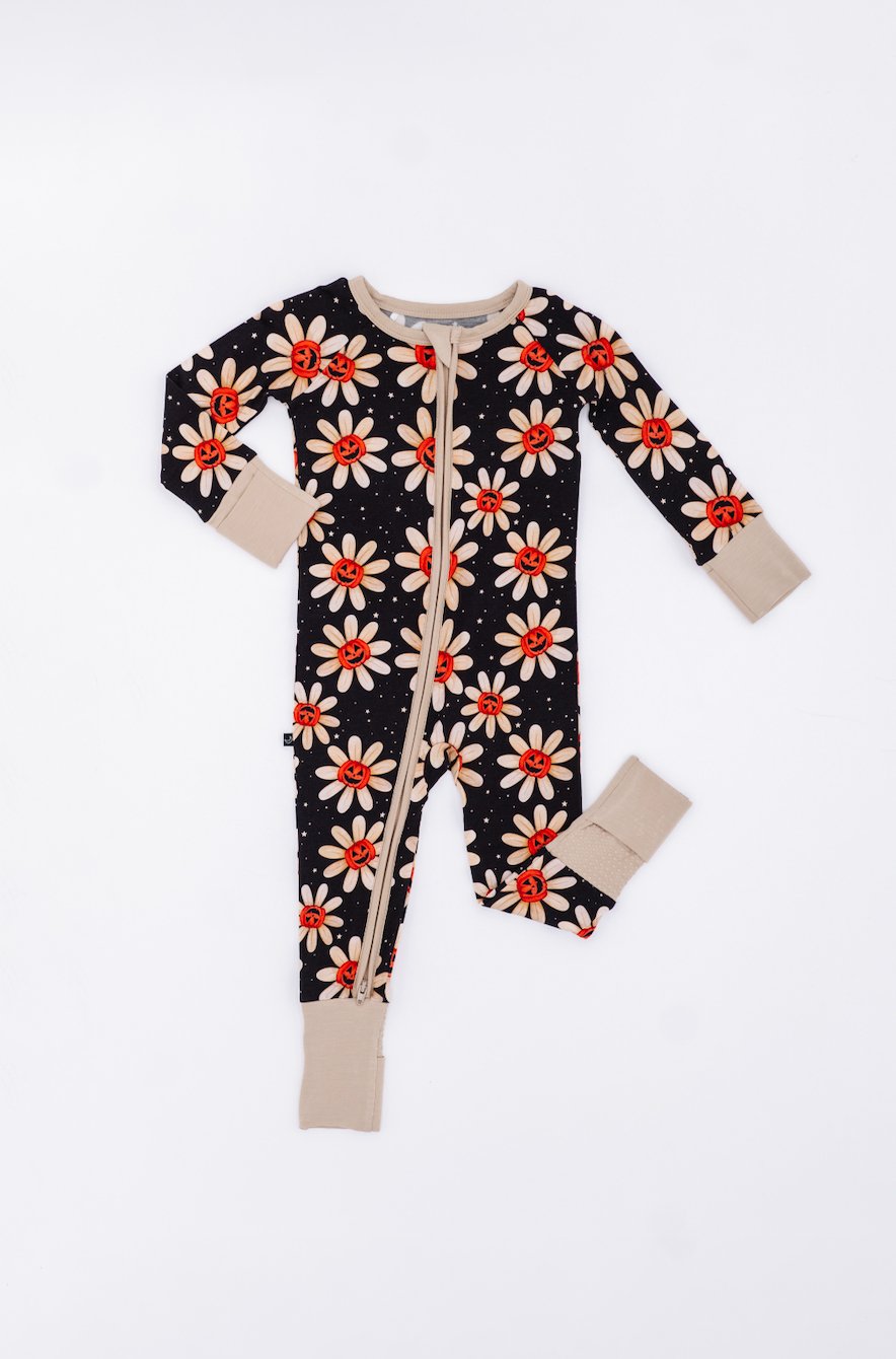 ADAPTIVE ZIP JAMMIES - GOURDGEOUS BLOOMS - The Sleepy Sloth