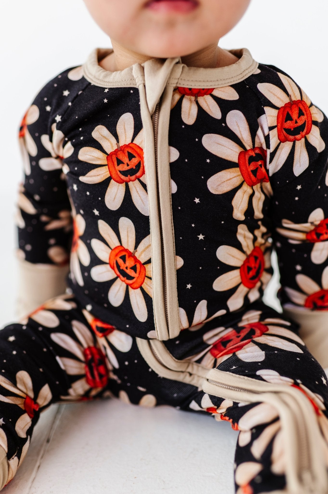 ADAPTIVE ZIP JAMMIES - GOURDGEOUS BLOOMS - The Sleepy Sloth