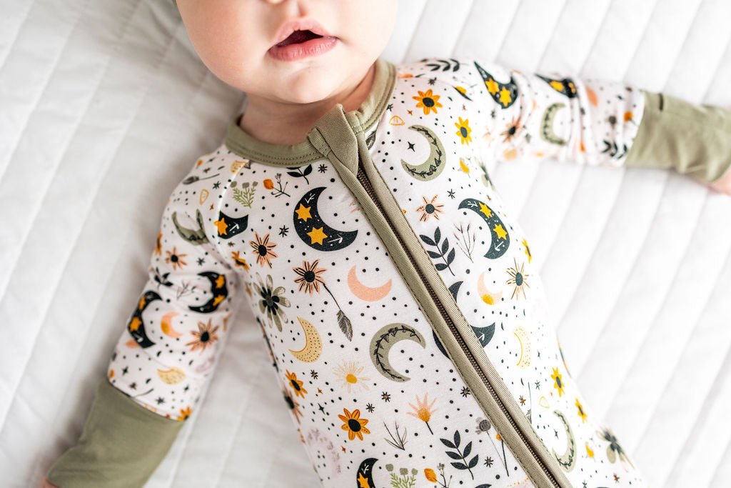 ADAPTIVE ZIP JAMMIES - LUNAR BLOSSOM - The Sleepy Sloth