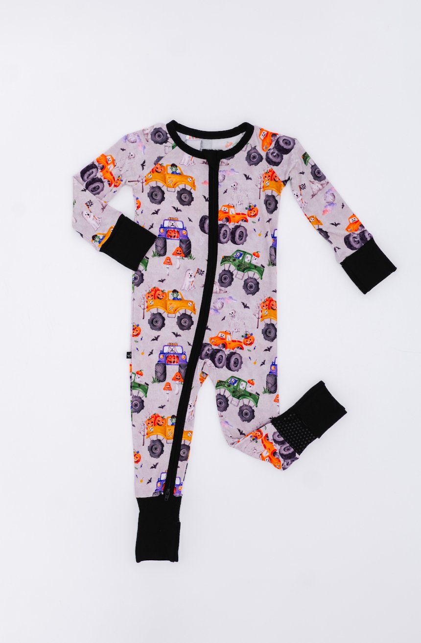 ADAPTIVE ZIP JAMMIES - MONSTER RALLY - The Sleepy Sloth