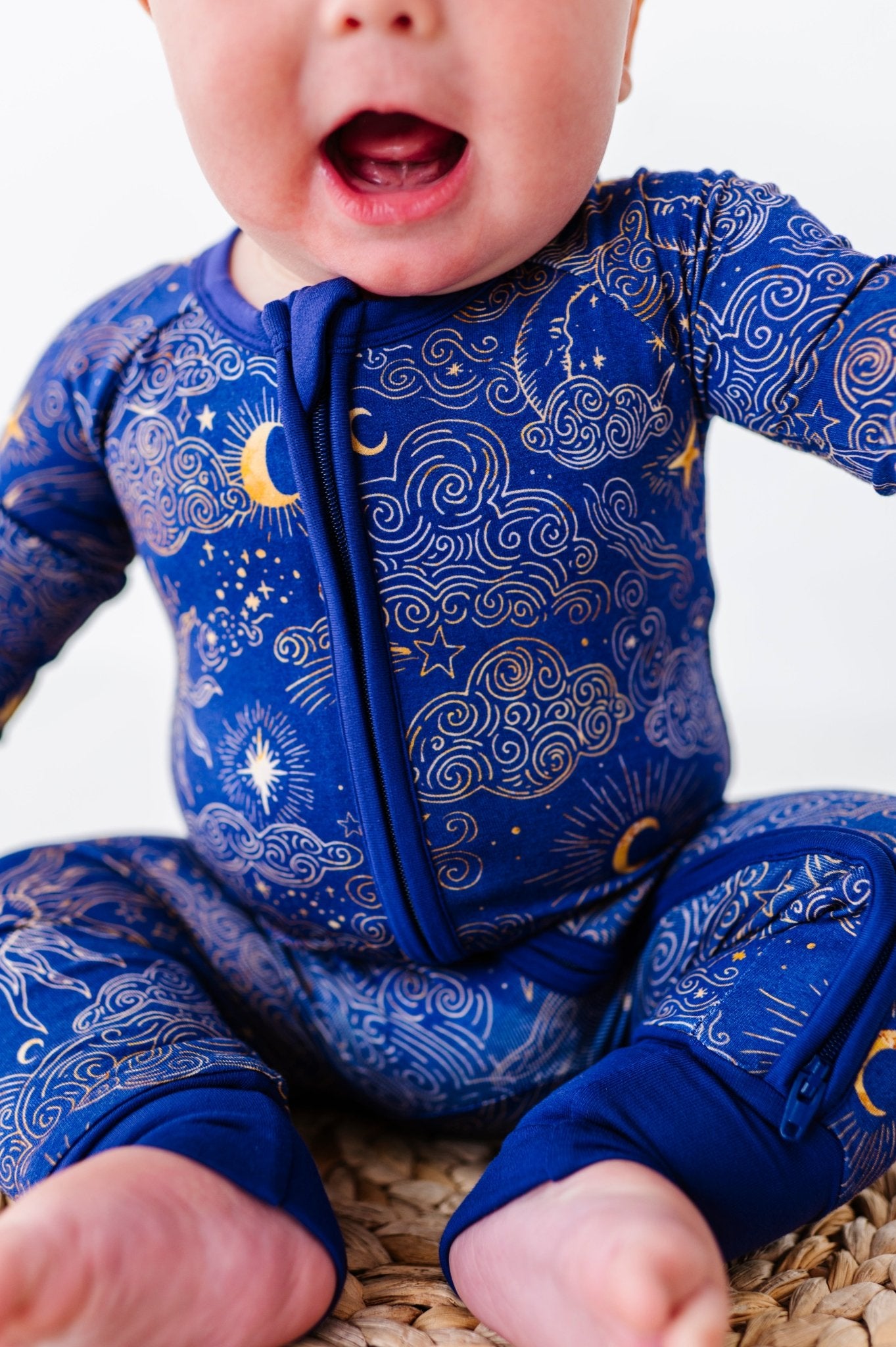 ADAPTIVE ZIP JAMMIES - MYSTIC SKY - The Sleepy Sloth