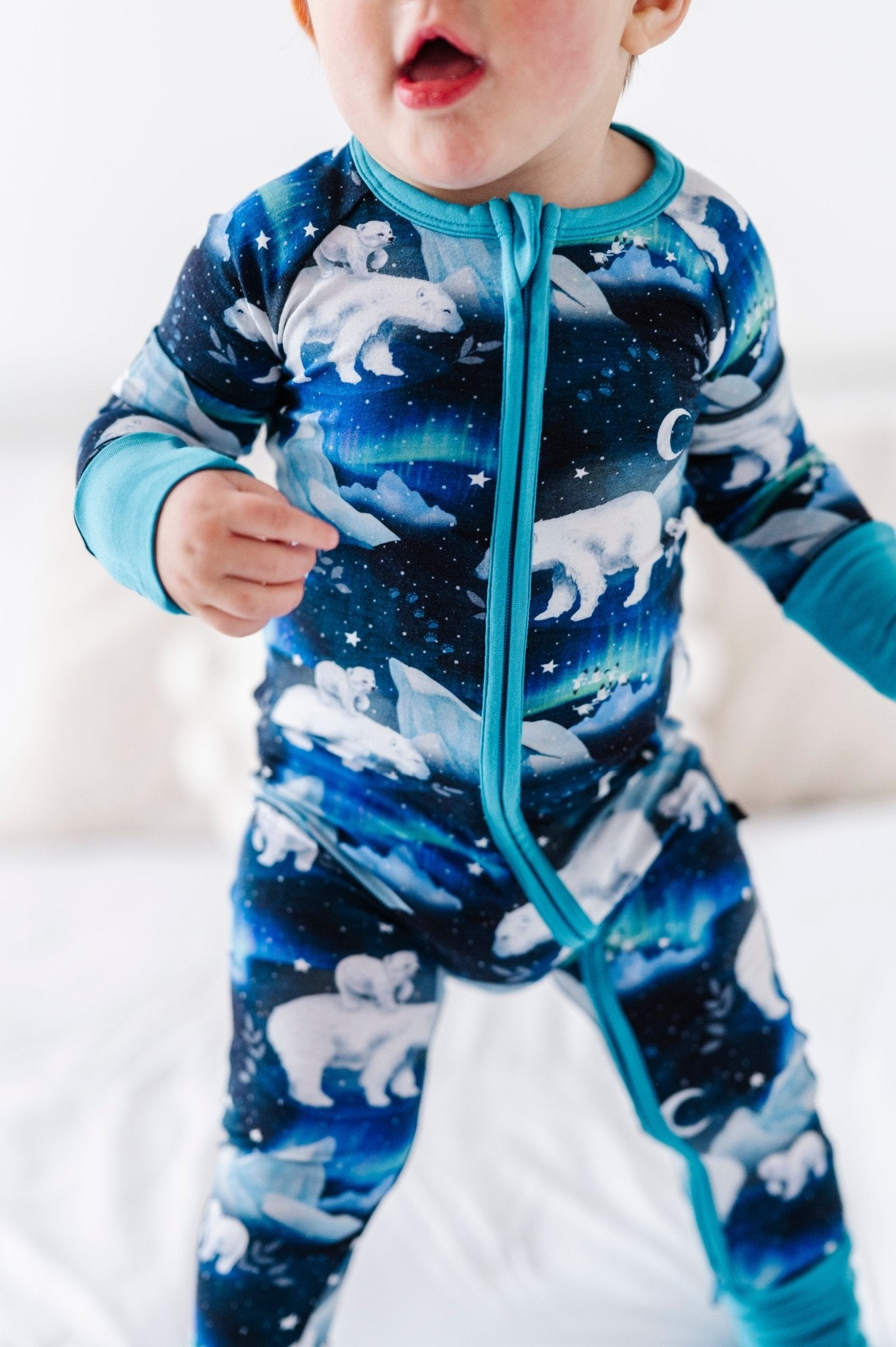 ADAPTIVE ZIP JAMMIES - POLAR BEAR - EALIS - The Sleepy Sloth