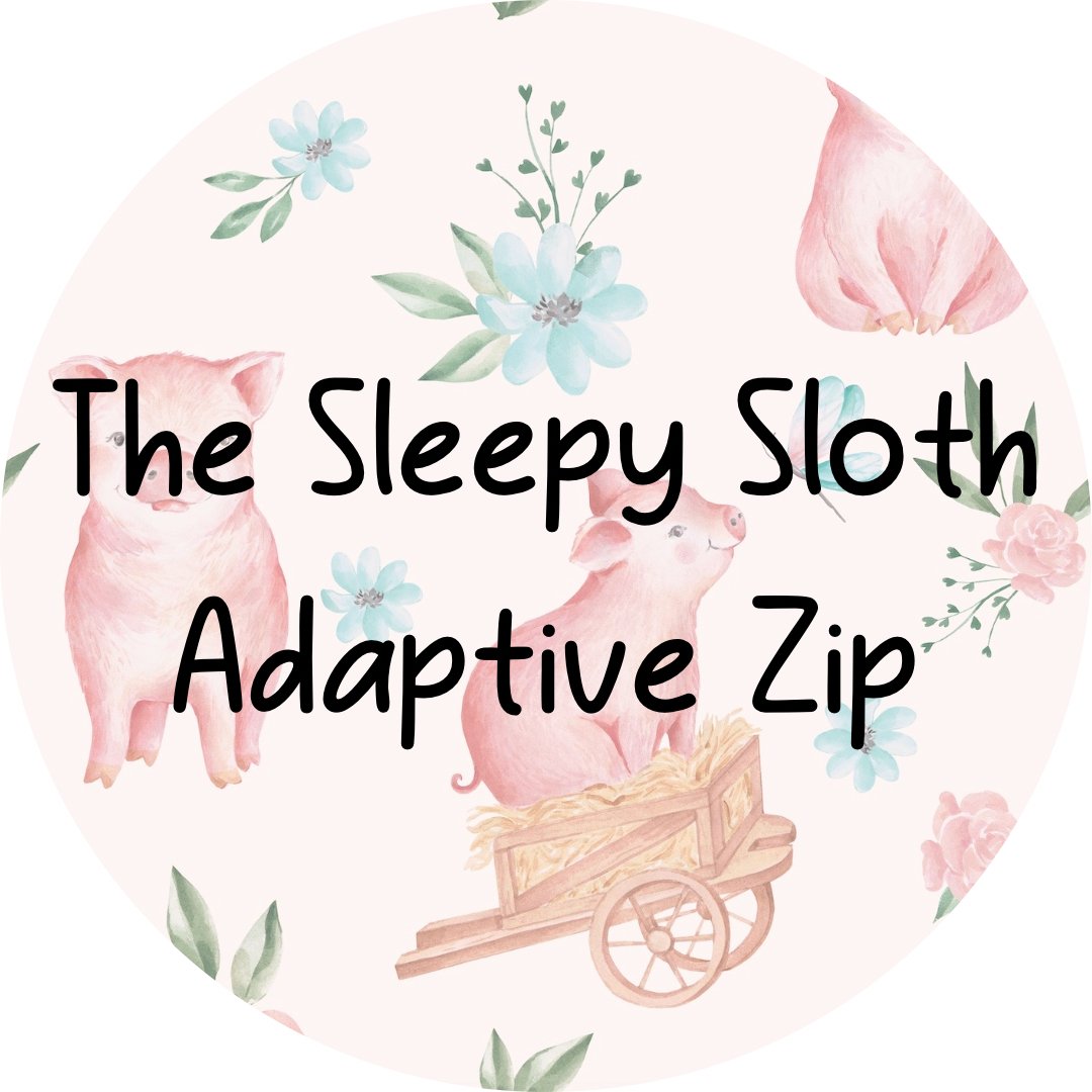 ADAPTIVE ZIP JAMMIES - PRETTY PETUNIA - The Sleepy Sloth